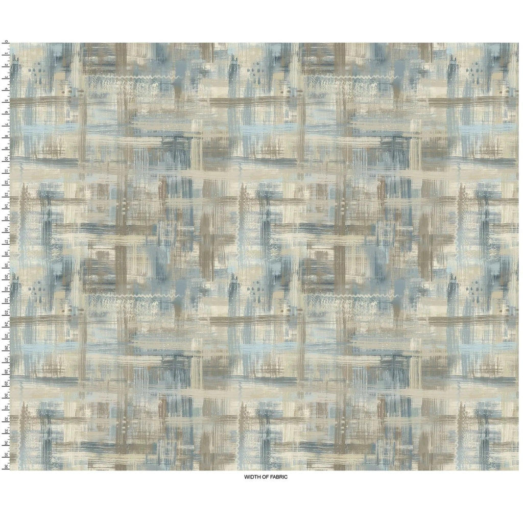 Colorfield 108" Wide - Tan/Cream/Blue