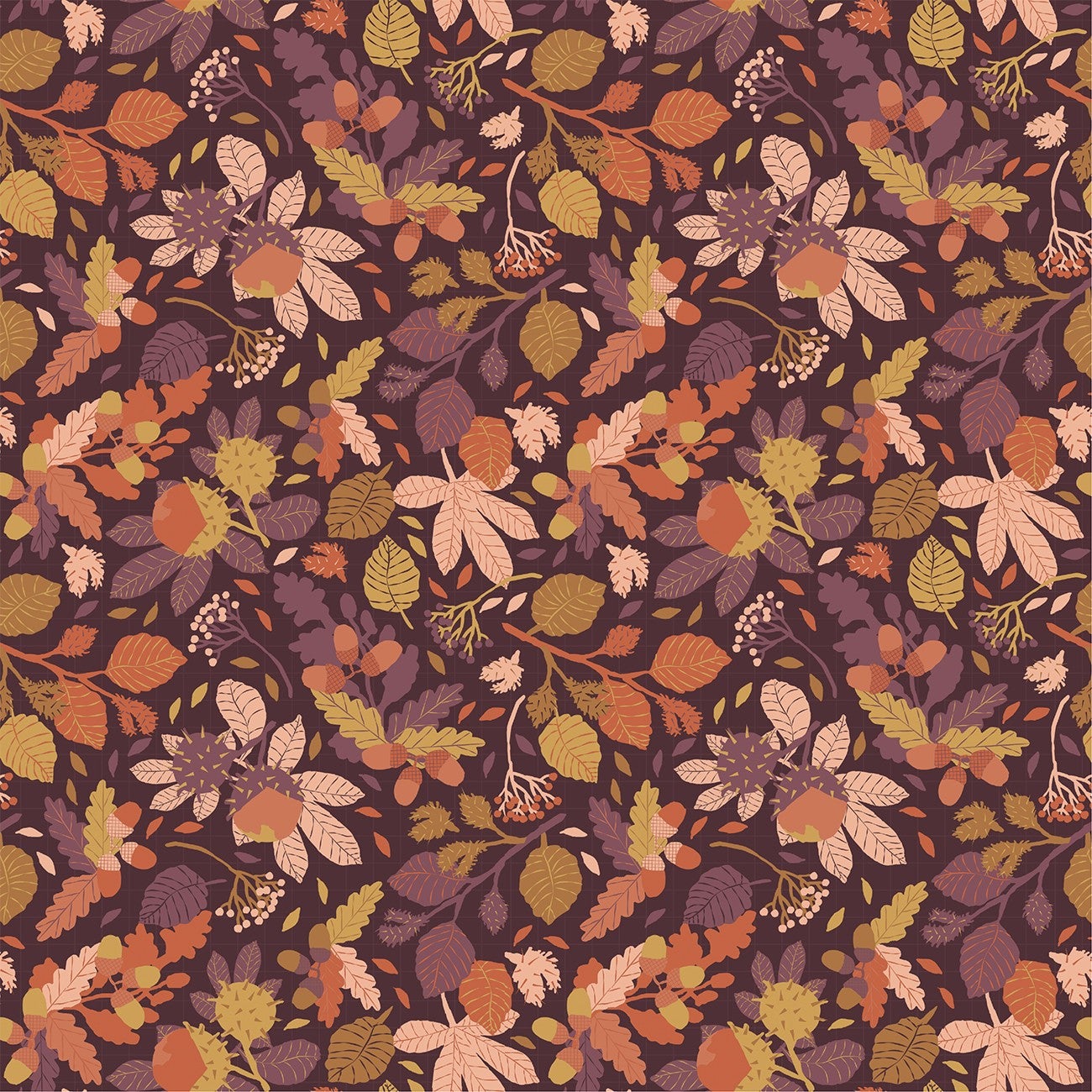 Fall In Love With Fall by Dandelion Fabric & Co. - Fall Is Here Purple