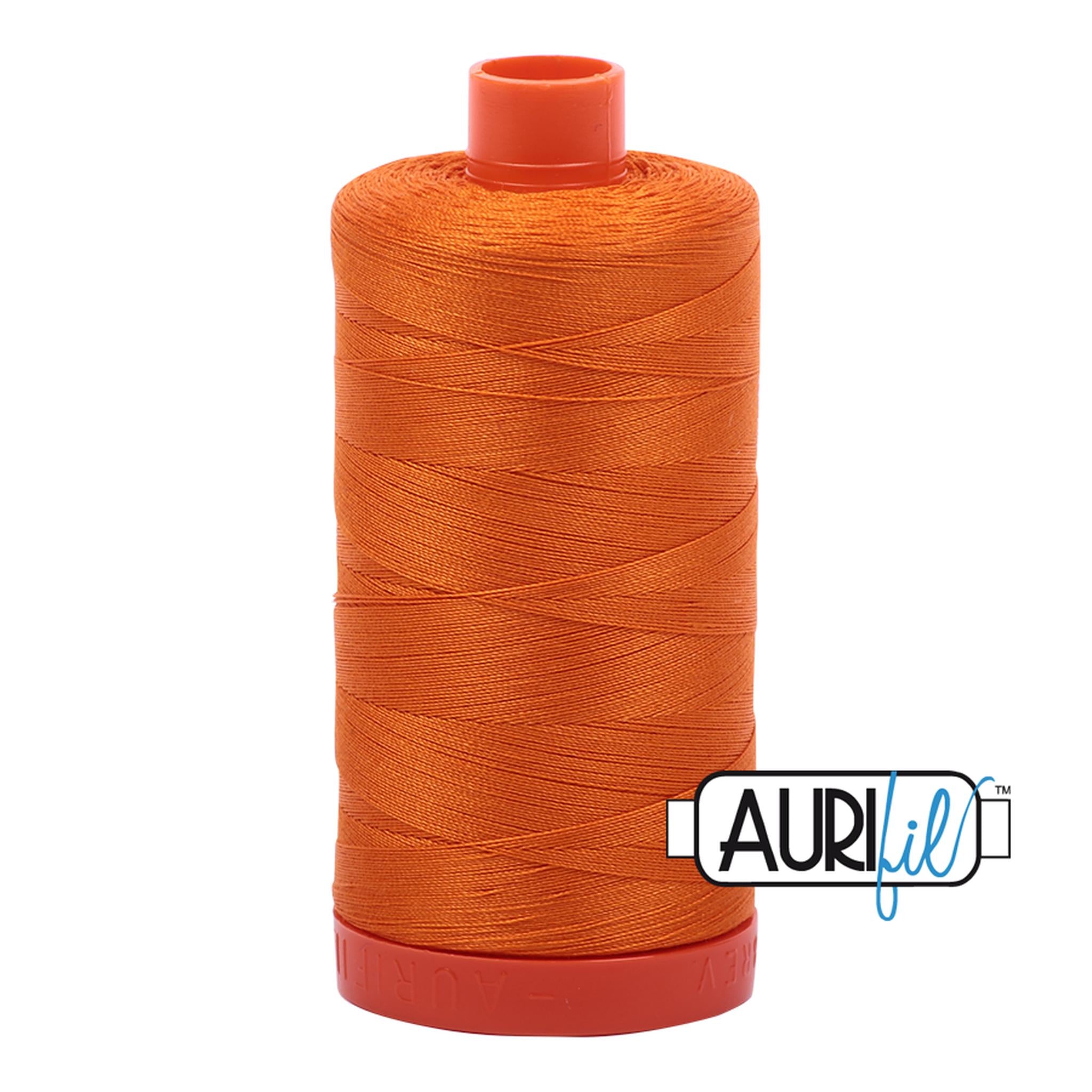 Aurifil Cotton Thread Solid 50wt 1422yds Bright Orange A1050-1133
