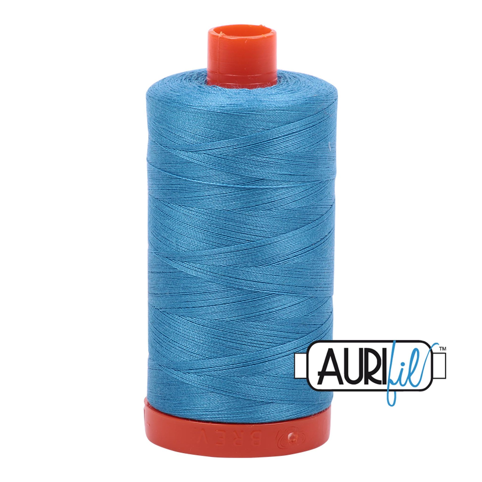 Aurifil Cotton Thread Solid 50wt 1422yds - Bright Teal A1050-1320