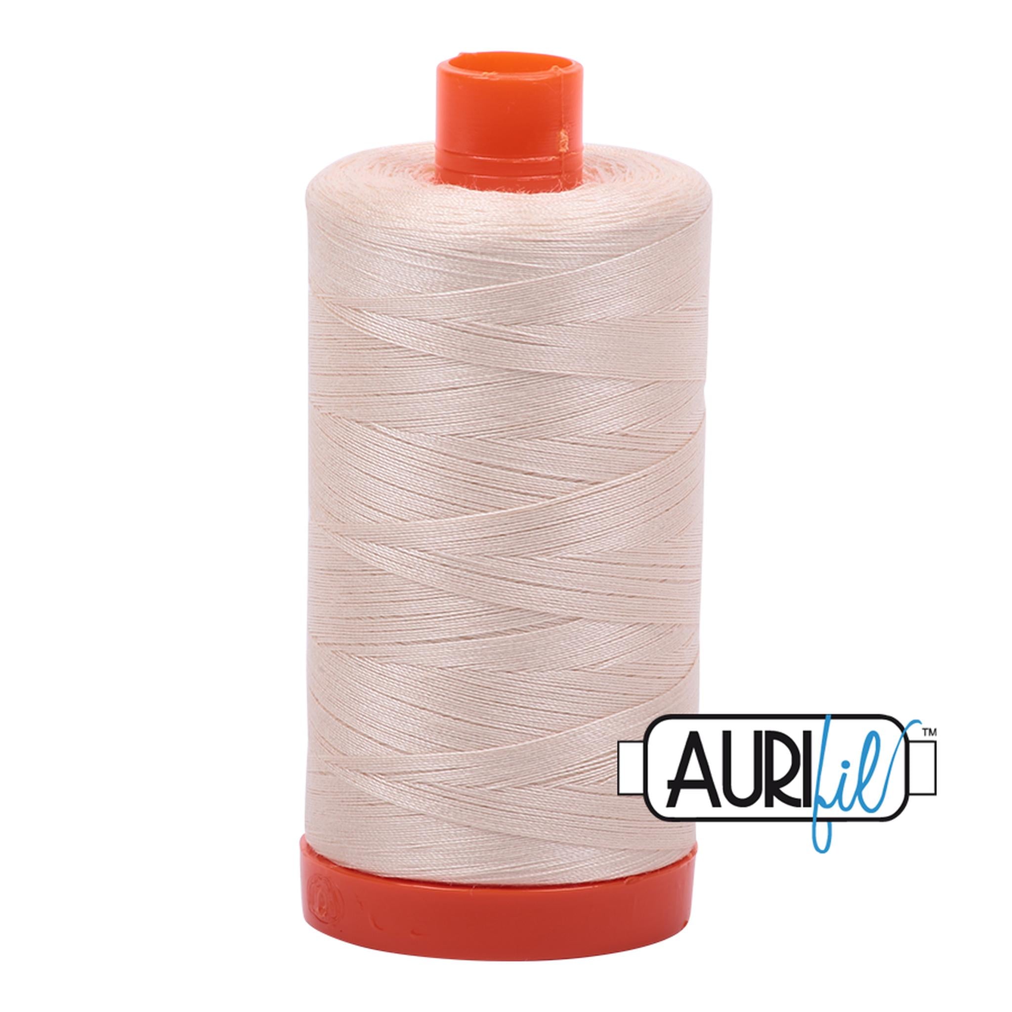 Aurifil Cotton Thread Solid 50wt 1422yds Light Sand A1050-2000
