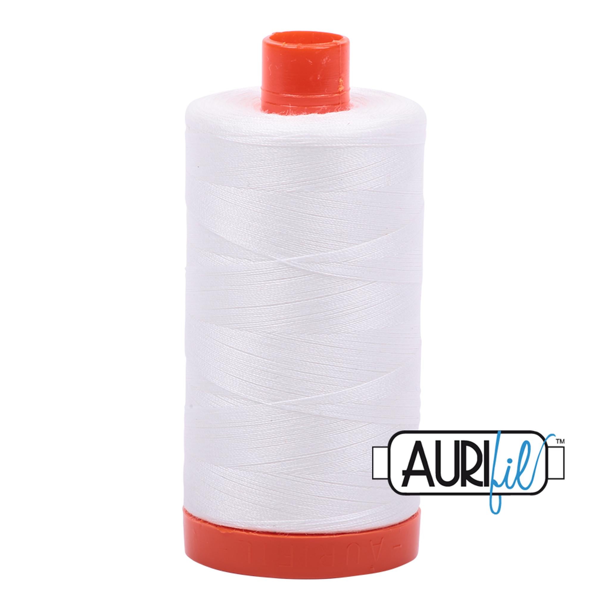 Aurifil Cotton Thread Solid 50wt 1422yds Natural White A1050-2021