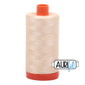 Aurifil Cotton Thread Solid 50wt 1422yds Butter A1050-2123