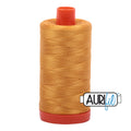 Aurifil Cotton Thread Solid 50wt 1422yds - Orange Mustard A1050-2140