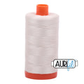 Aurifil Cotton Thread Solid 50wt 1422yds Pearl White A1050-2309