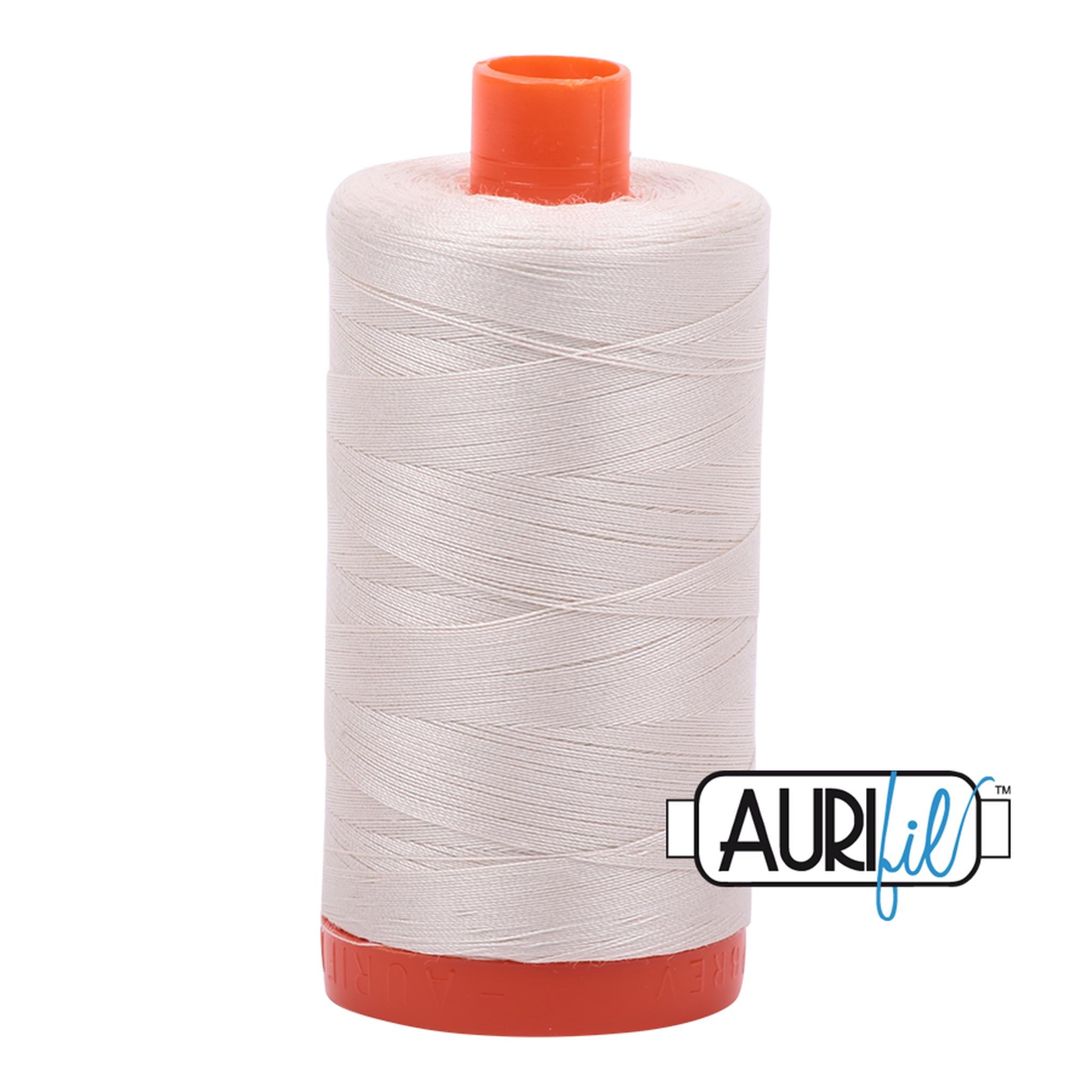 Aurifil Cotton Thread Solid 50wt 1422yds Pearl White A1050-2309