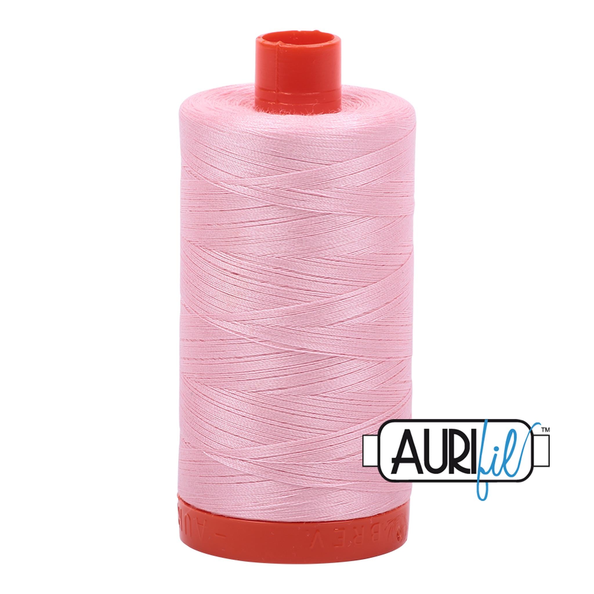 Aurifil Cotton Thread Solid 50wt 1422yds Baby Pink A1050-2423