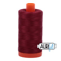 Aurifil Cotton Thread Solid 50wt 1422yds Dark Carmine Red A1050-2460