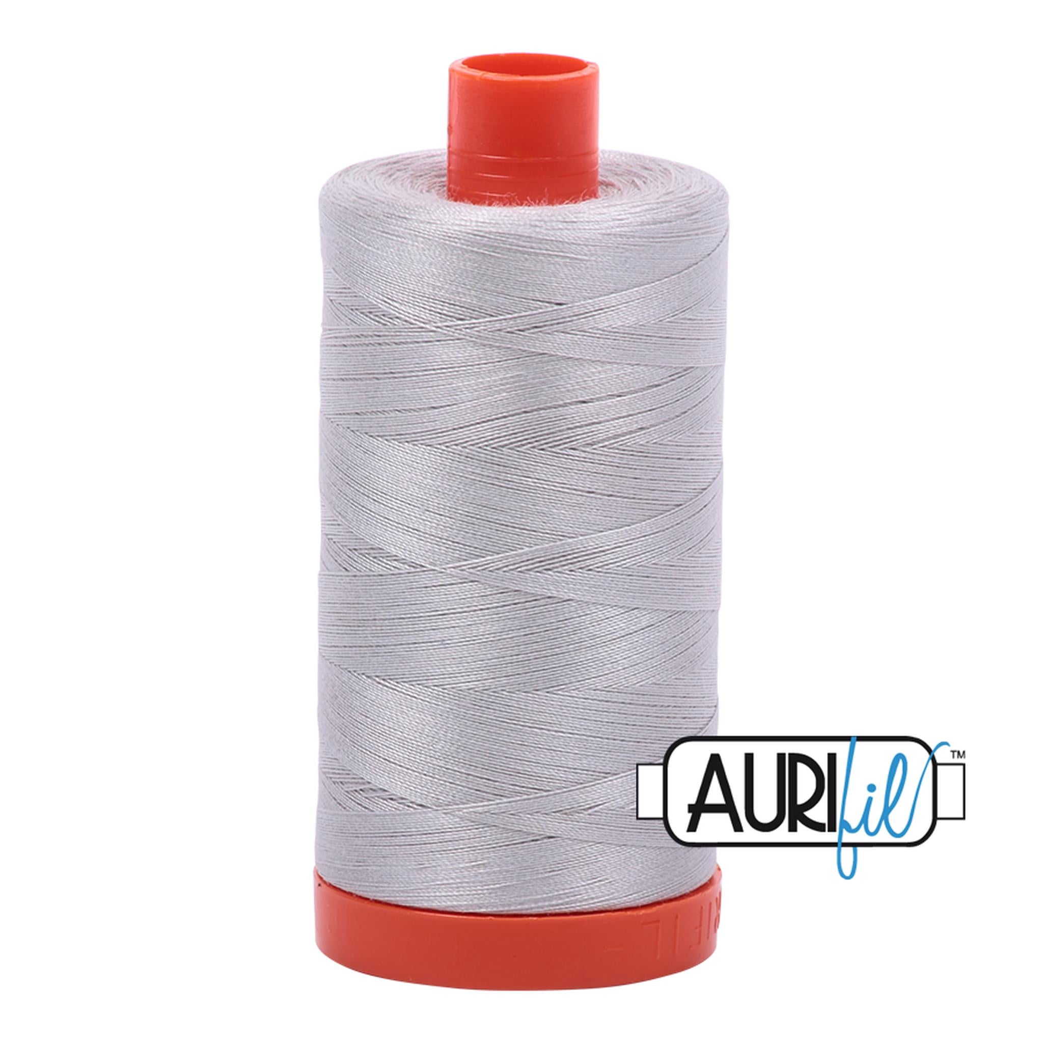 Aurifil Cotton Thread Solid 50wt 1422yds Aluminum A1050-2615