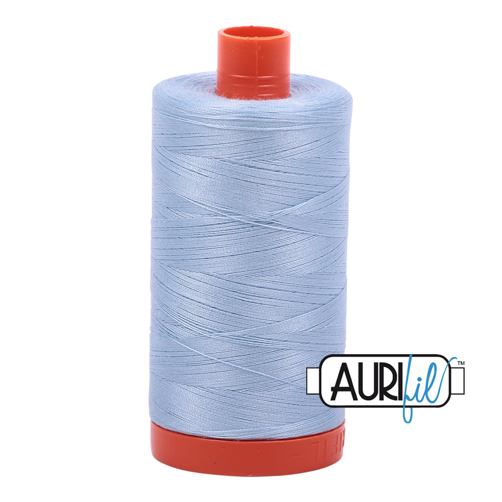 Aurifil Cotton Thread Solid 50wt 1422yds Light Robins Egg A1050-2710