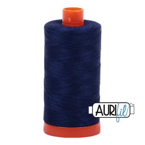 Aurifil Cotton Thread Solid 50wt 1422yds Dark Navy A1050-2784