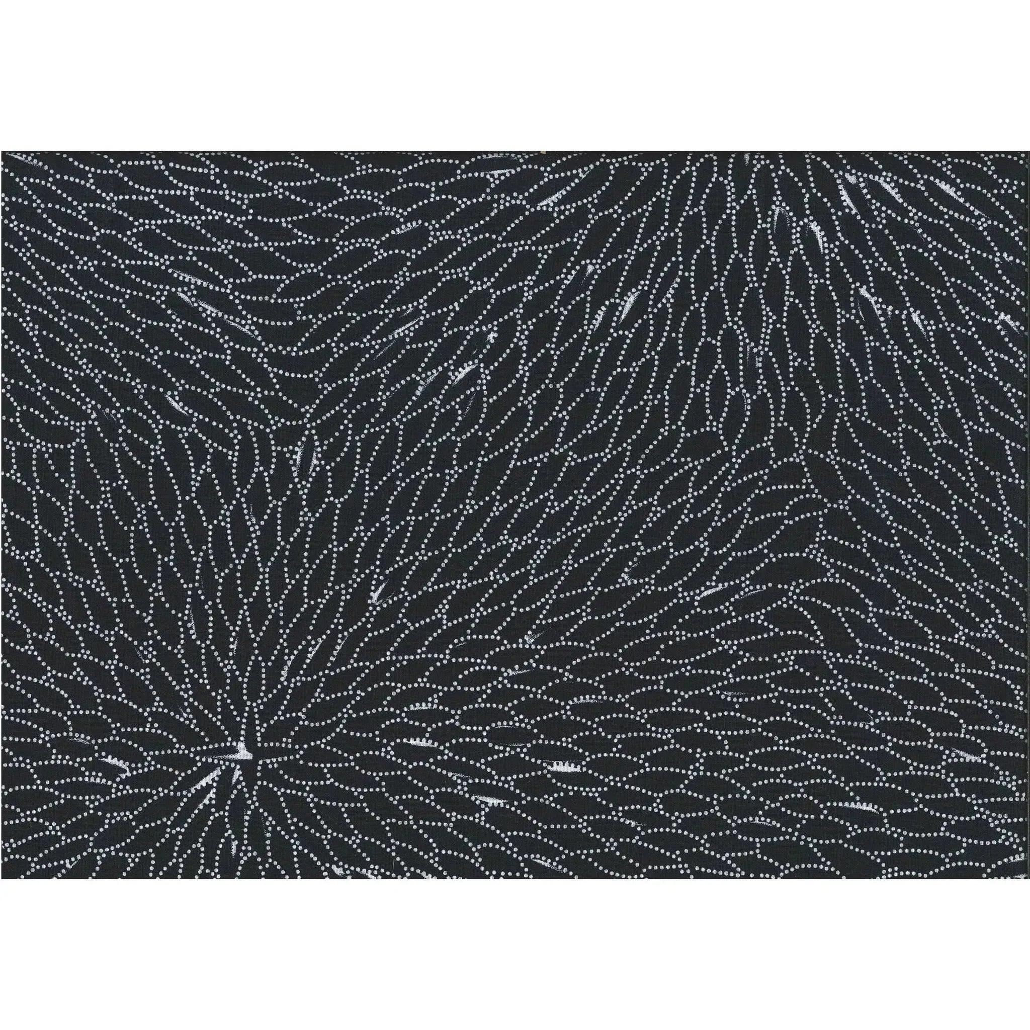 M&S Textiles - Bush Medicine Leaves: Black