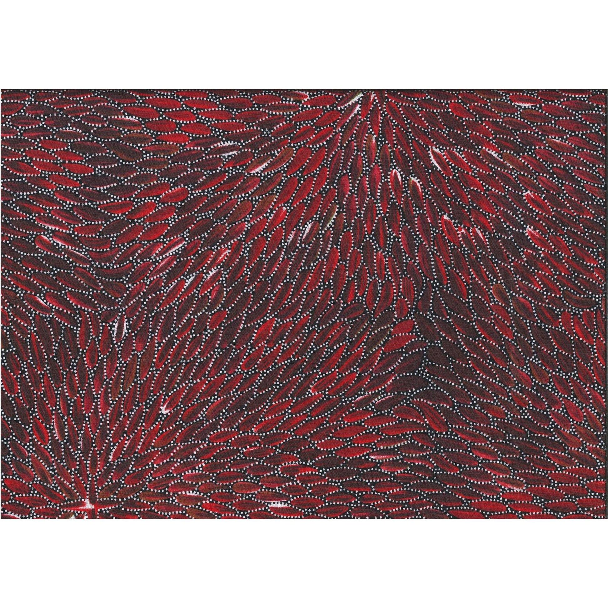 M&S Textiles - Bush Medicine Leaves: Burgundy