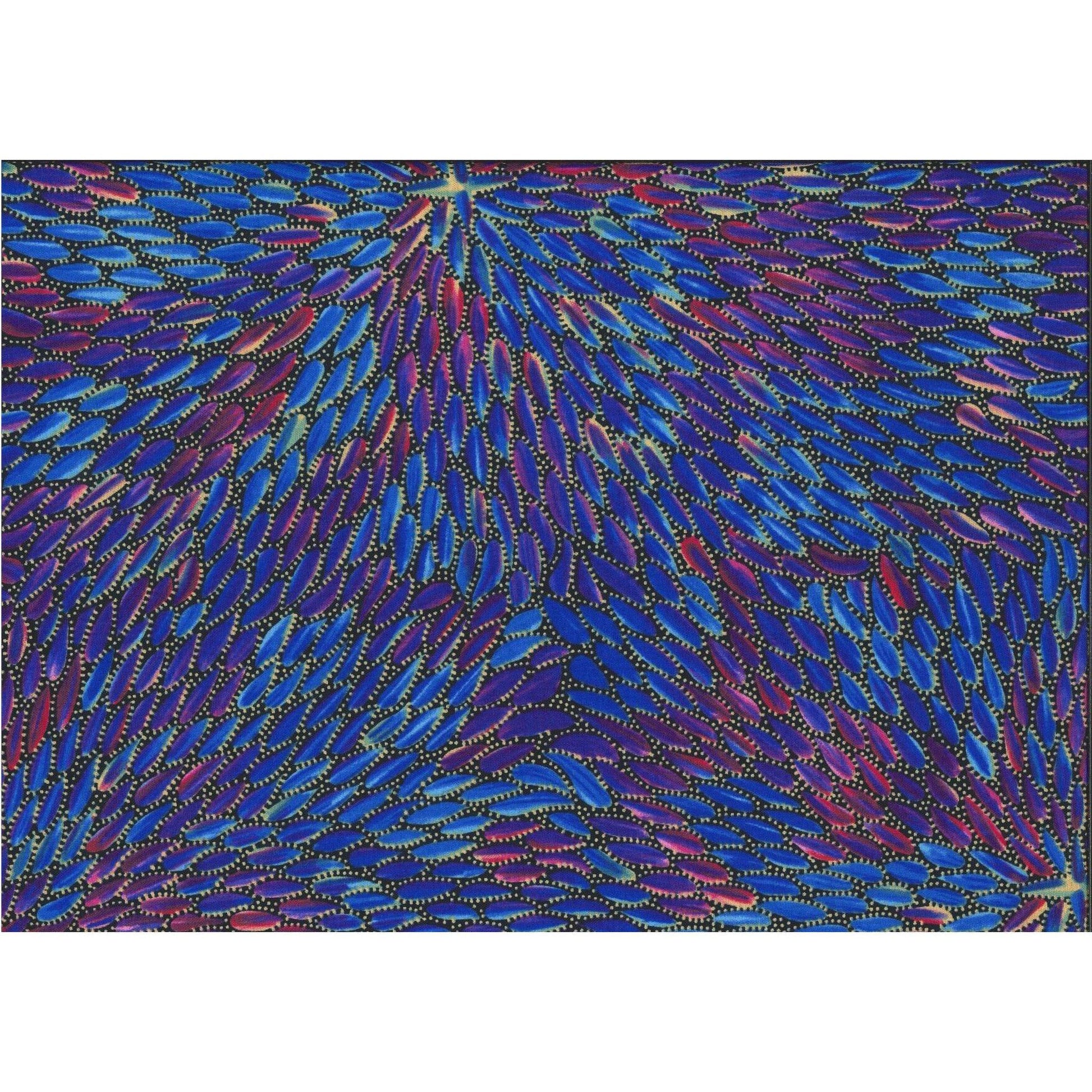 M&S Textiles - Bush Medicine Leaves: Sky Blue