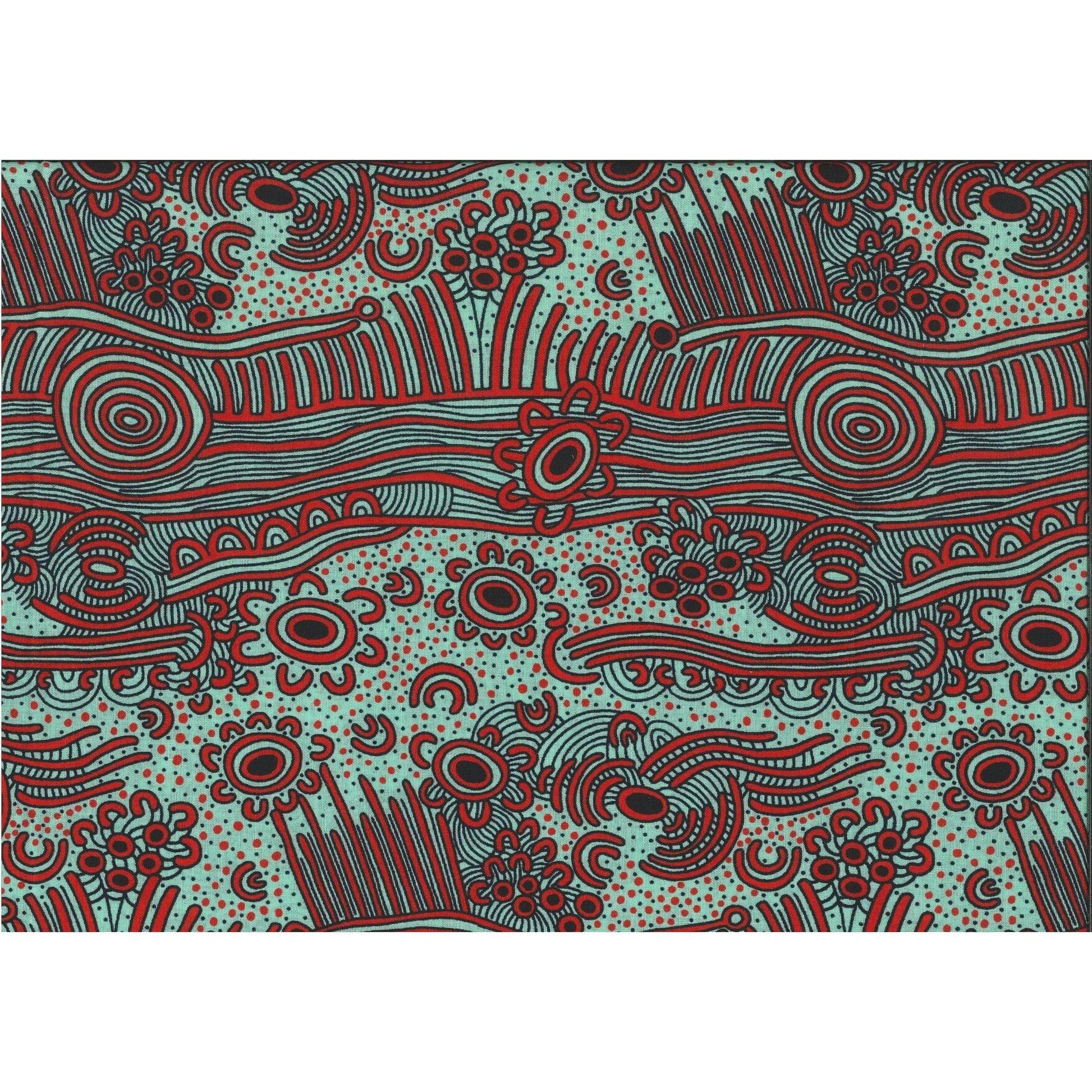 M&S Textiles - Dreaming Bush Plum: Red