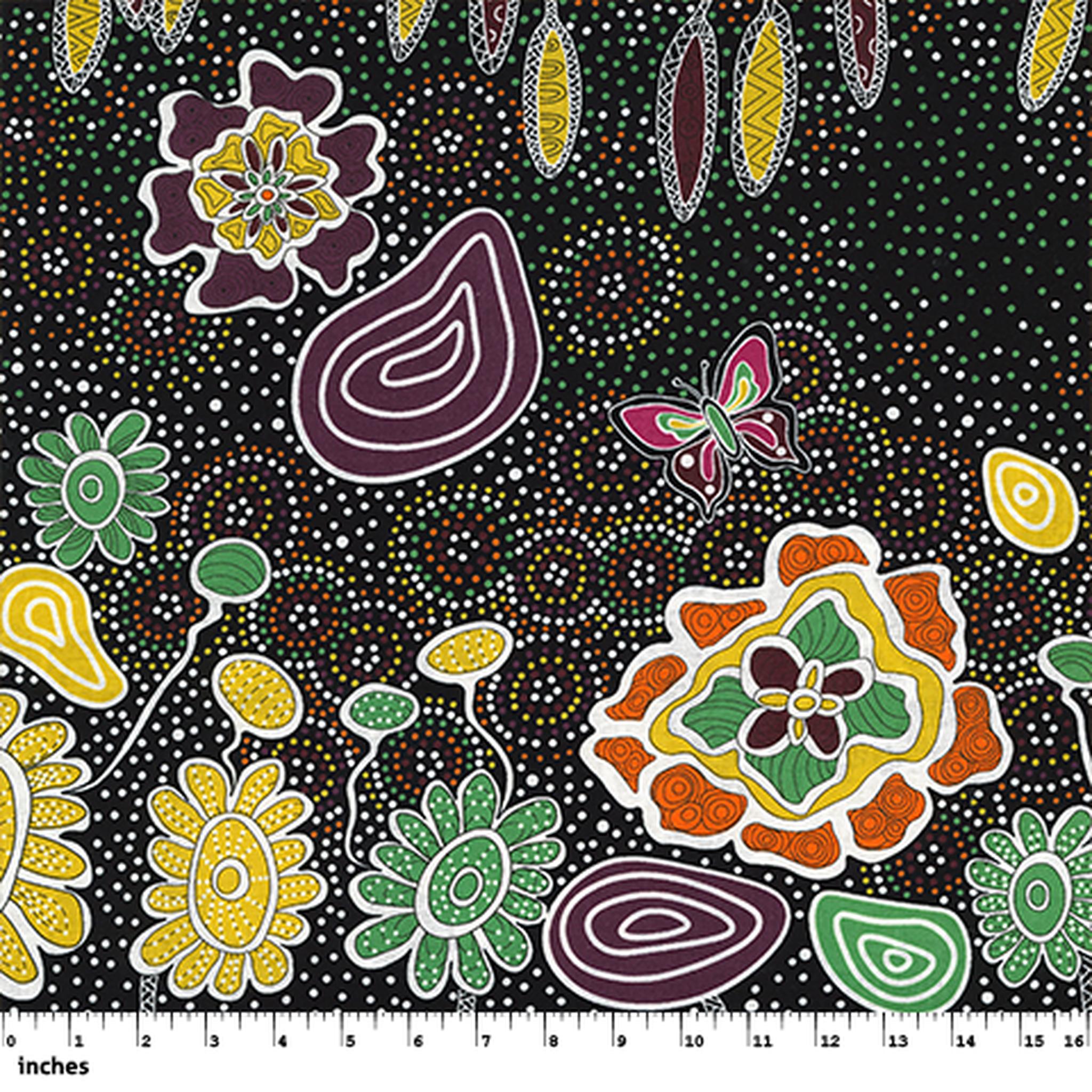 M&S Textiles - Summertime Rainforest Black