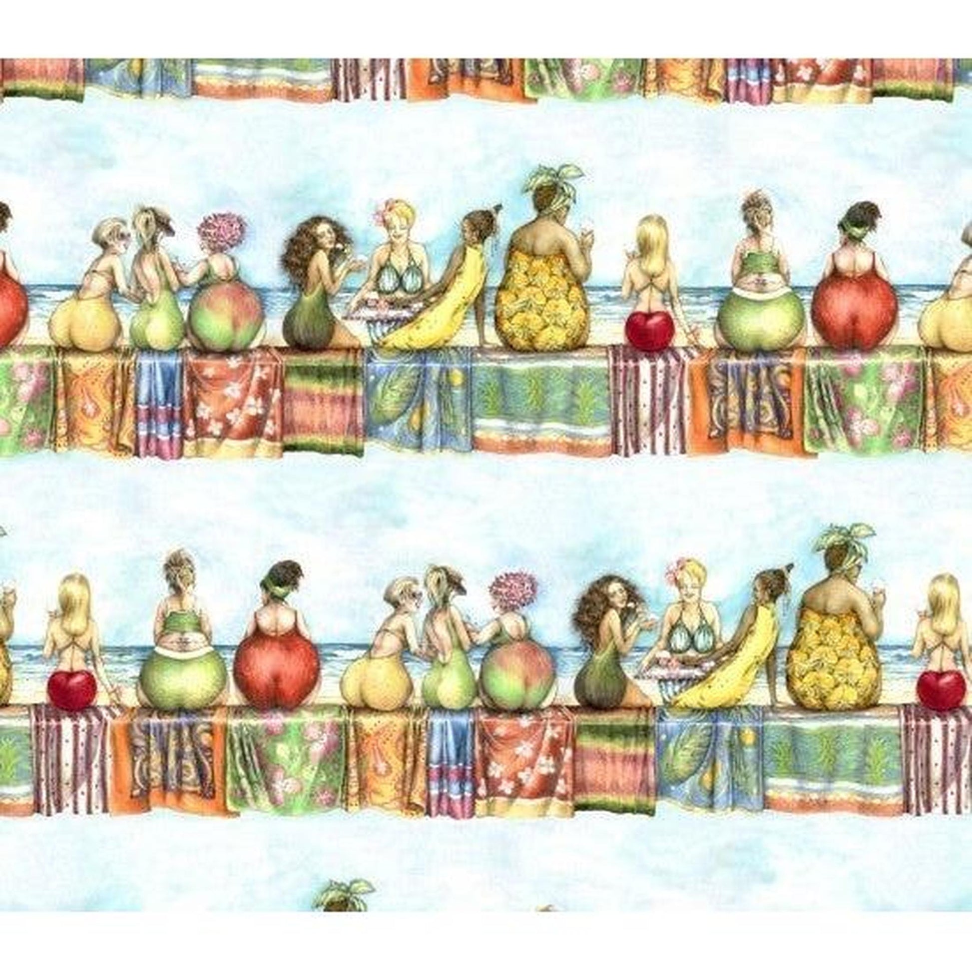 Mary Stewart Fruit Ladies Border Stripe