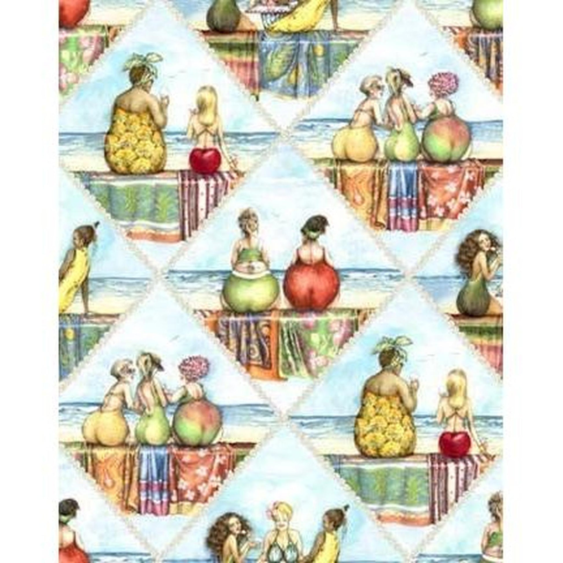 Mary Stewart Fruit Ladies Diamond Patchworks