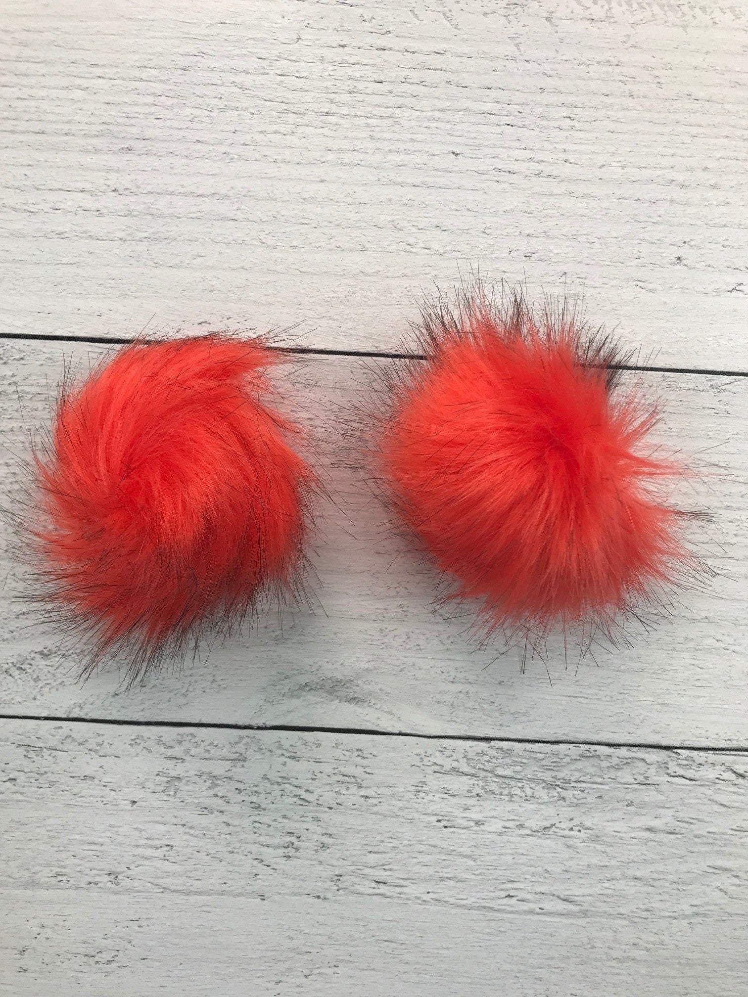 Set of Two Orange POMS (already completed)  3"