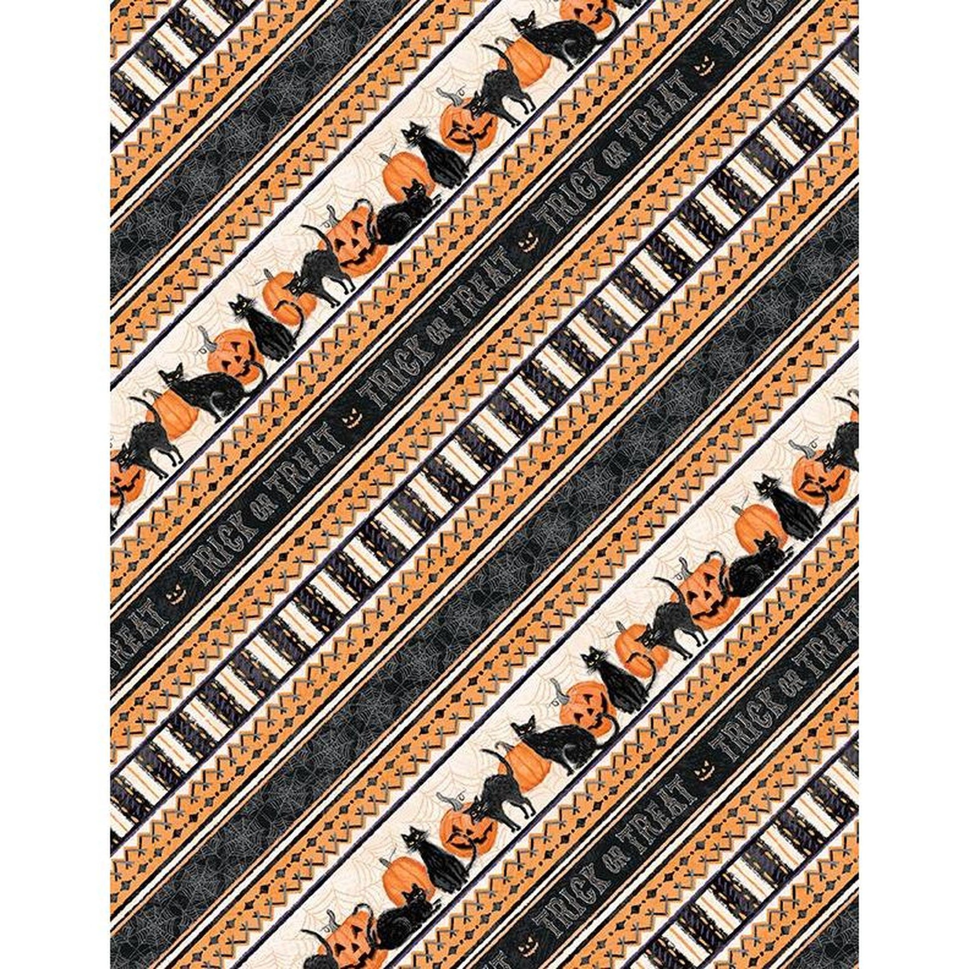 Meow-Gical Night by Michael Davis - Ticking Stripe: Orange Cream