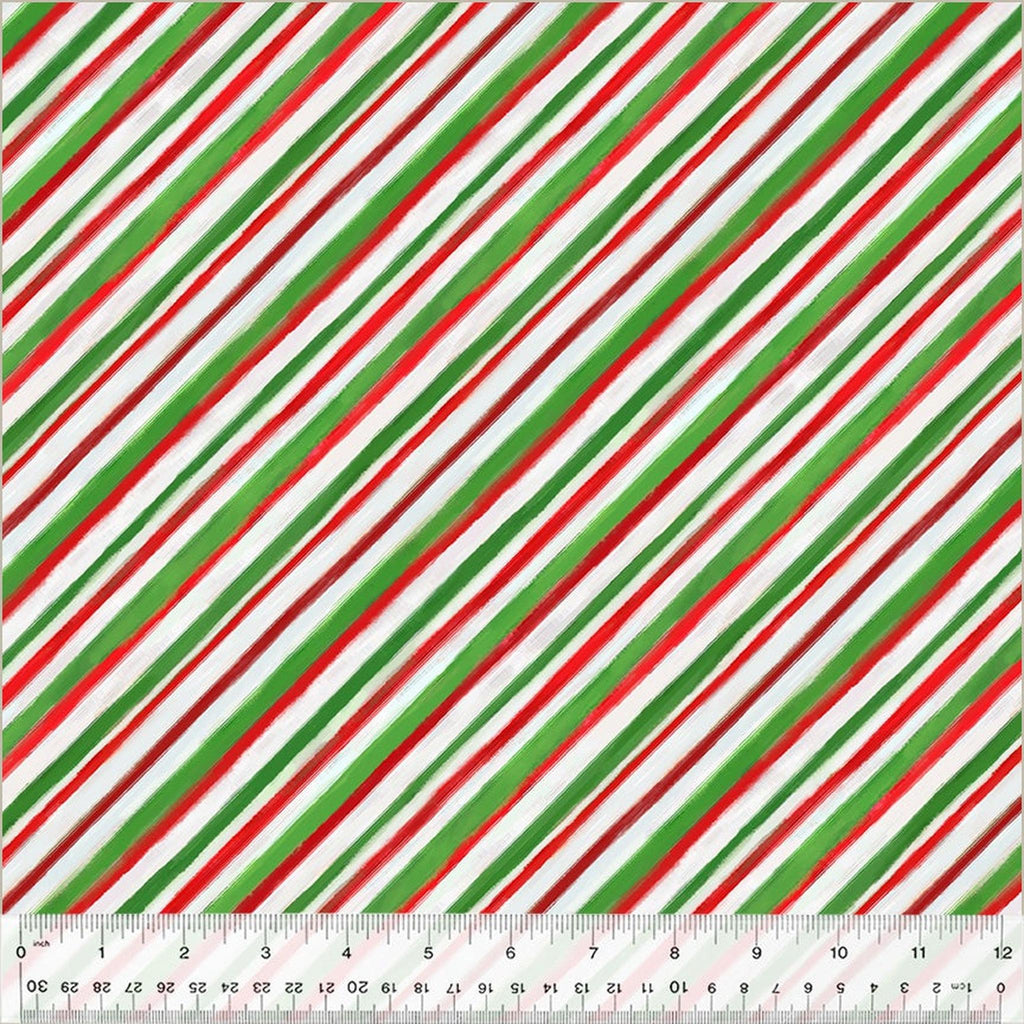 Meowy Christmas Christmas Stripe Red, Green and White