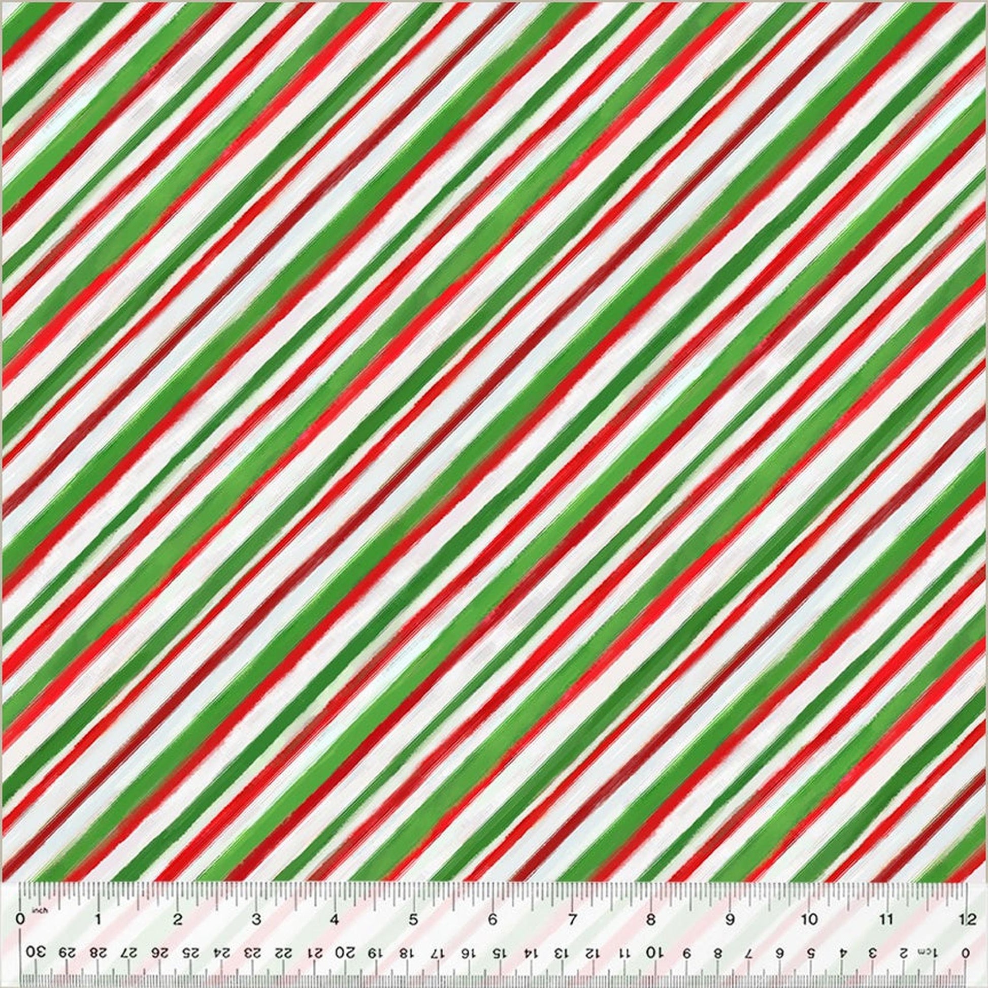 Meowy Christmas Christmas Stripe Red, Green and White
