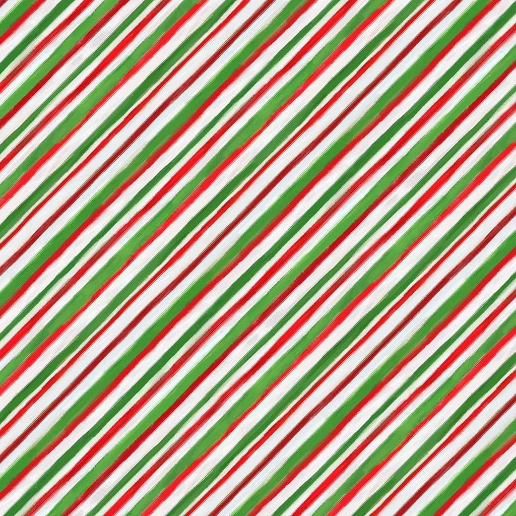 Meowy Christmas Christmas Stripe Red, Green and White