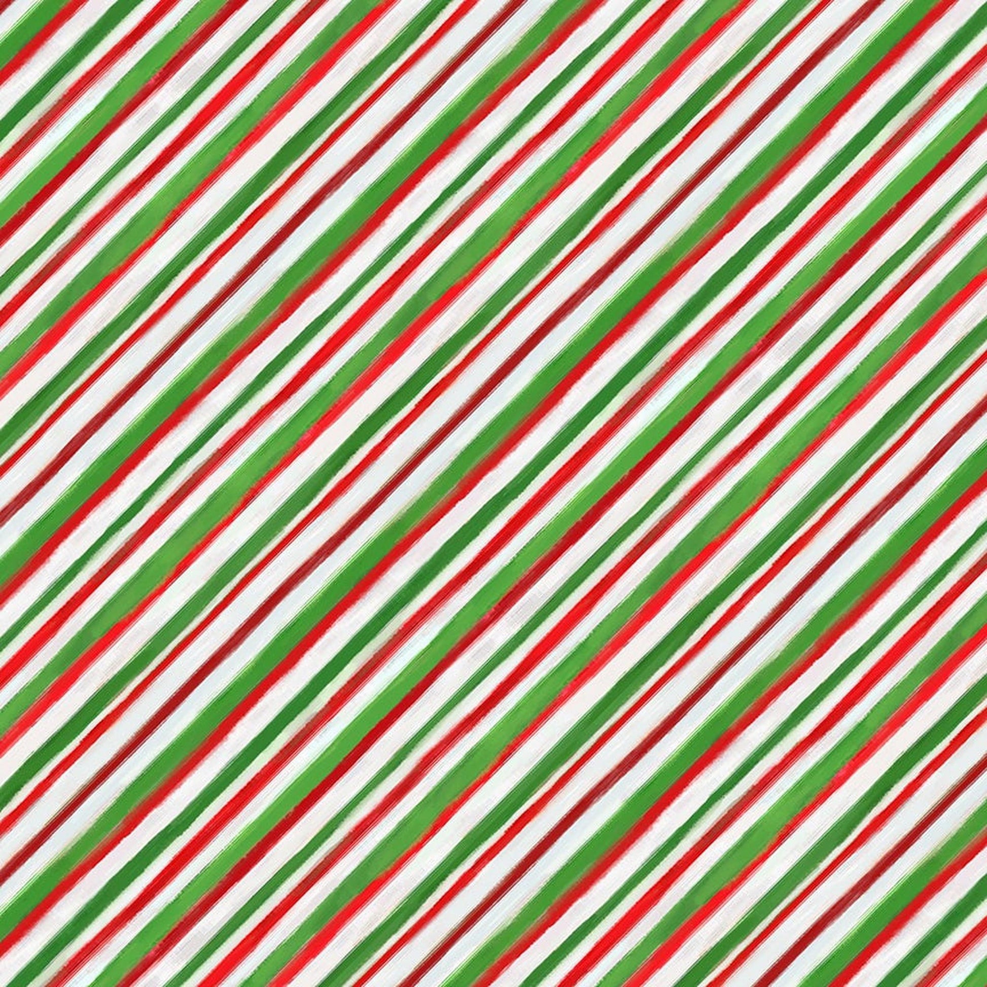 Meowy Christmas Christmas Stripe Red, Green and White