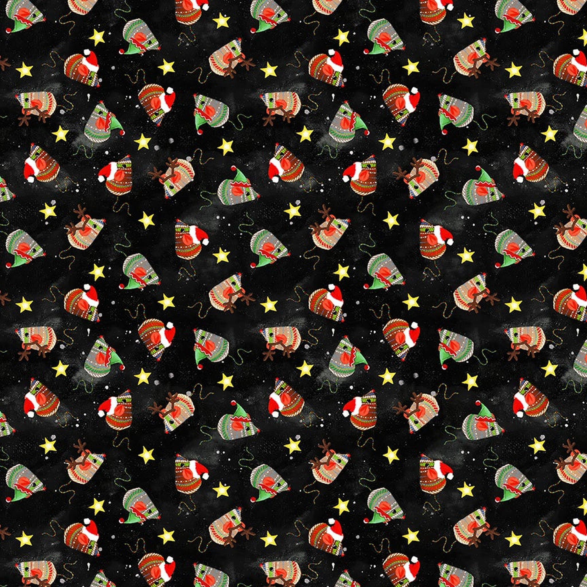 Meowy Christmas Jolly Mice - Black