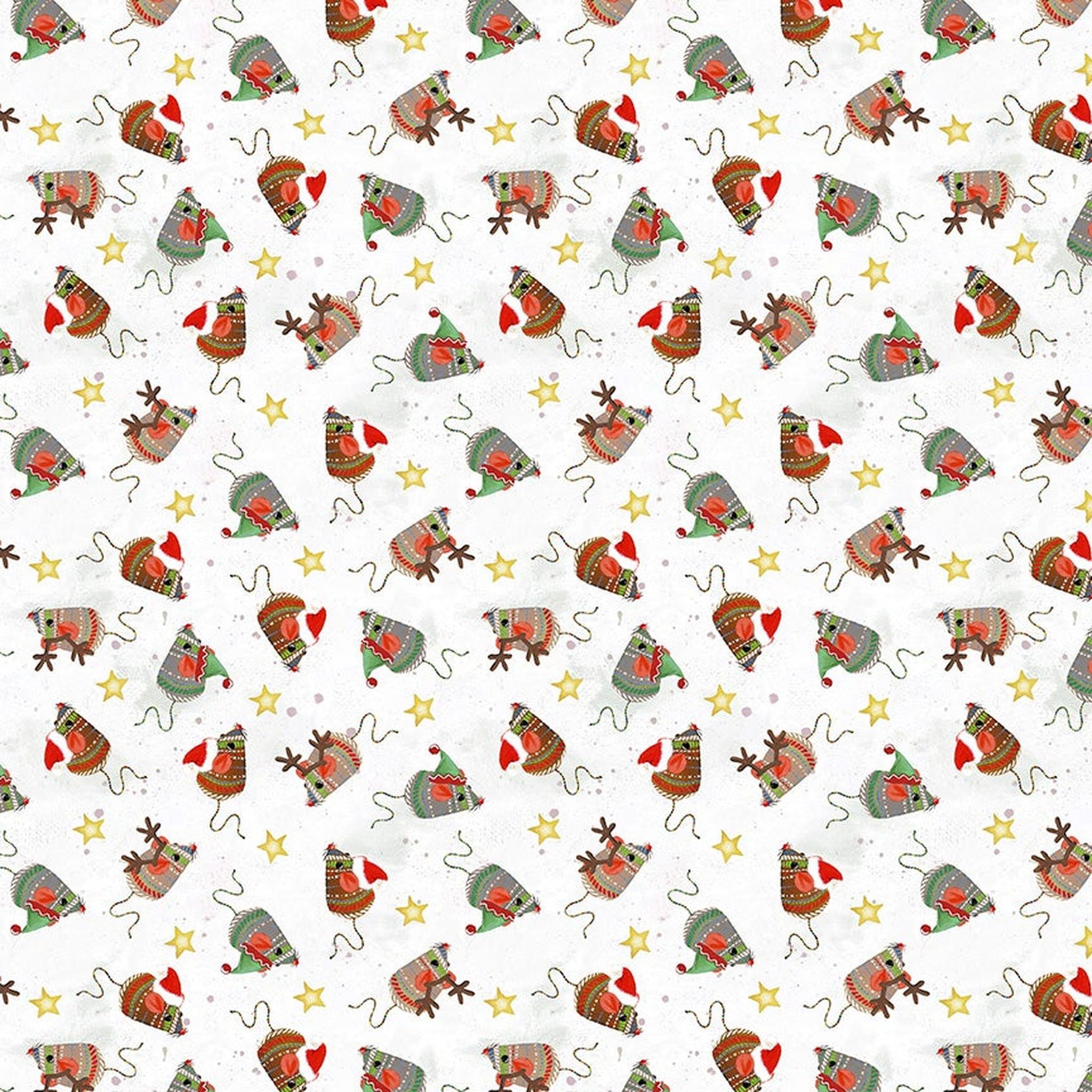 Meowy Christmas Jolly Mice - White