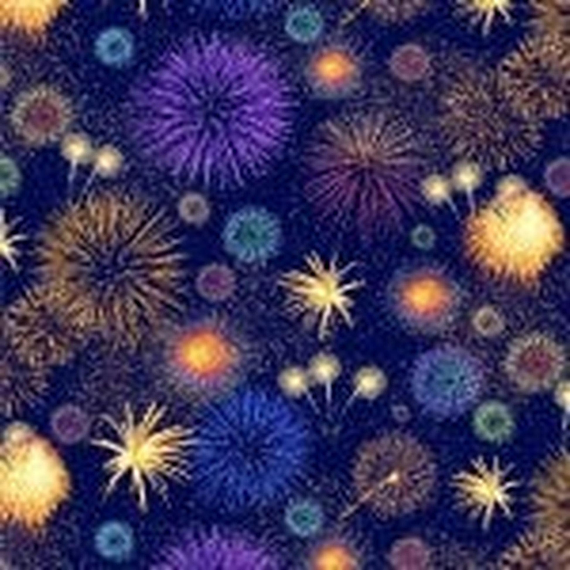 Michael Miller America the Beautiful Fireworks - Navy