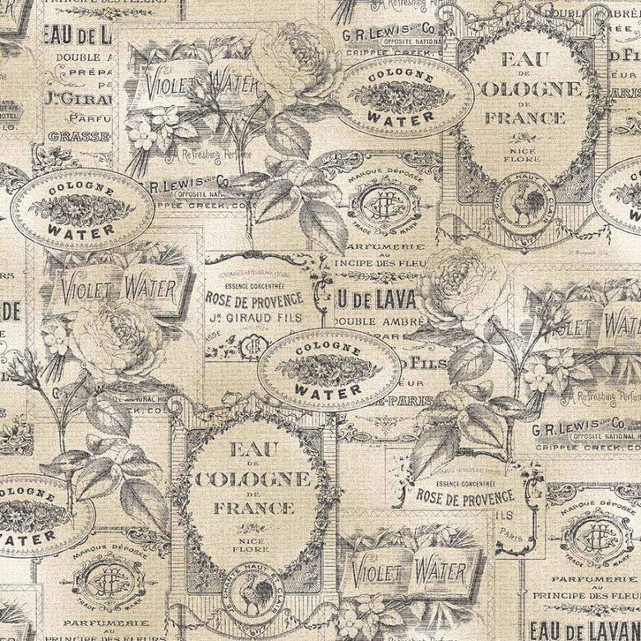 Michael Miller Widebacks Perfume Labels: Beige
