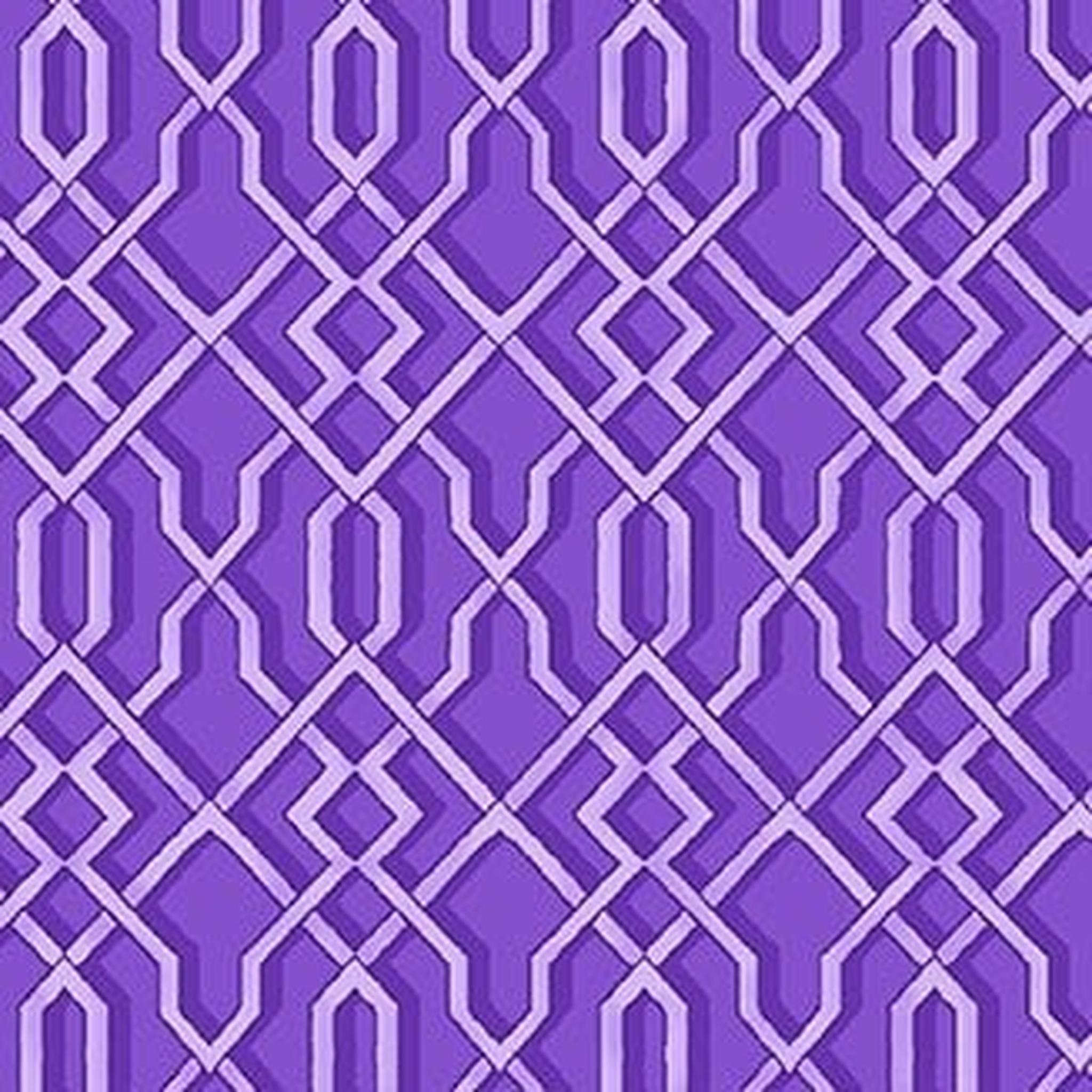 Michael Miller Wisteria Lane Trellis - Grape