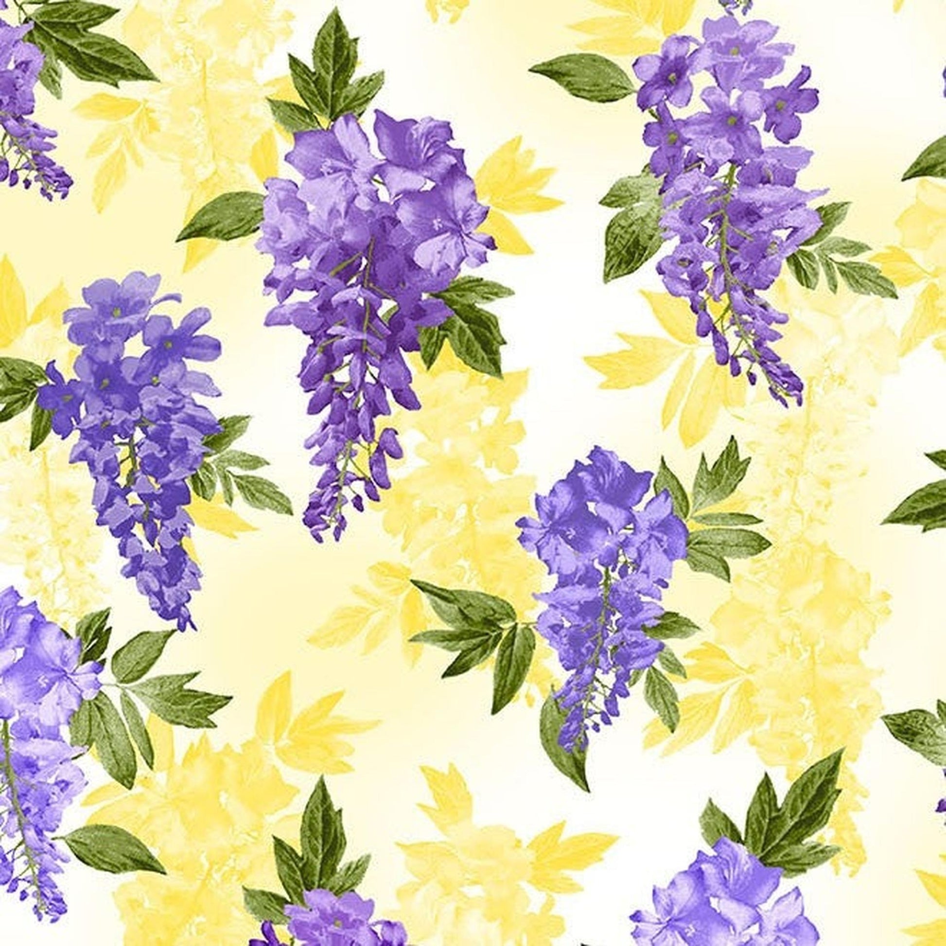 Michael Miller Wisteria Lane Wisteria Breeze - Citron