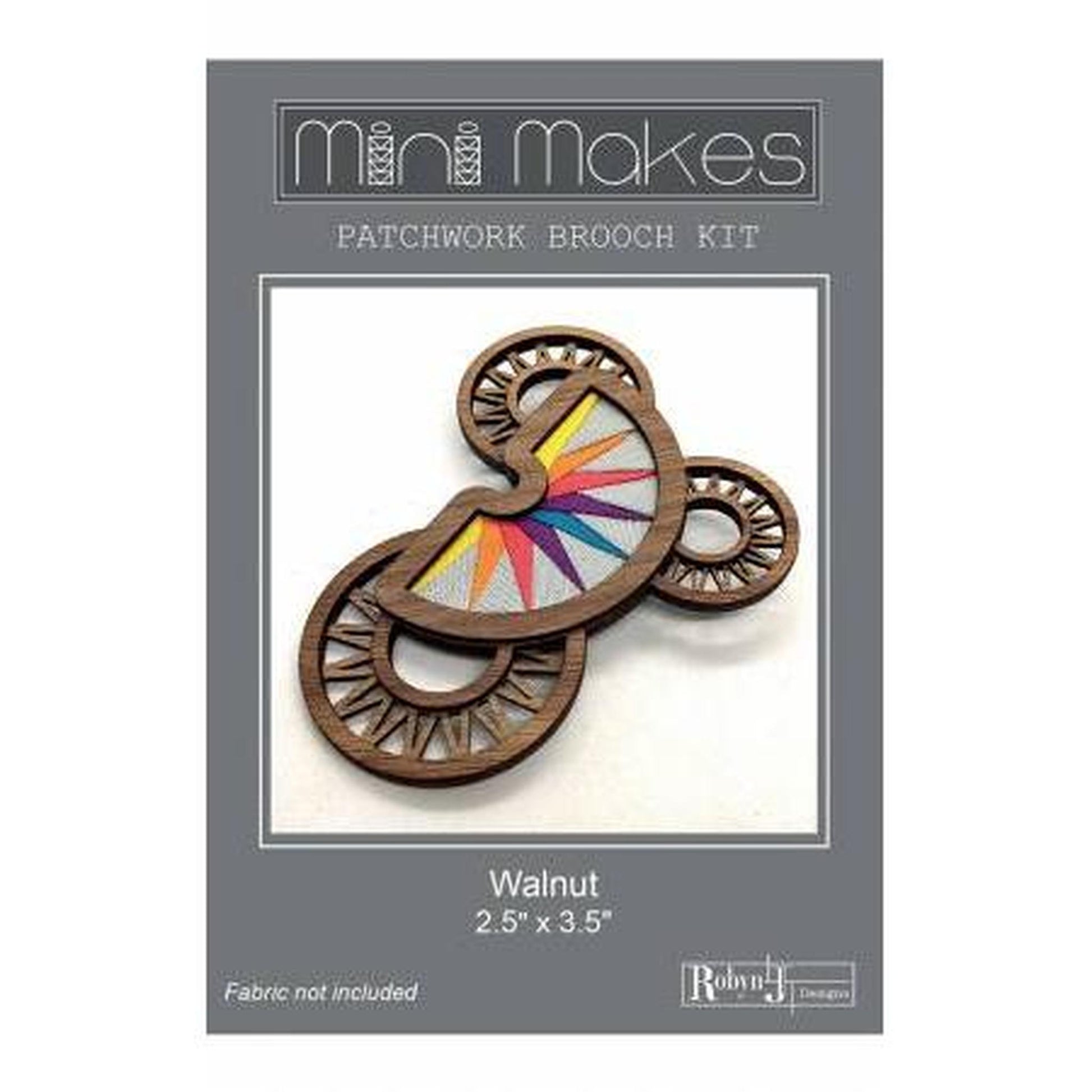 MiniMakes Brooch Brooch Moon Walnut