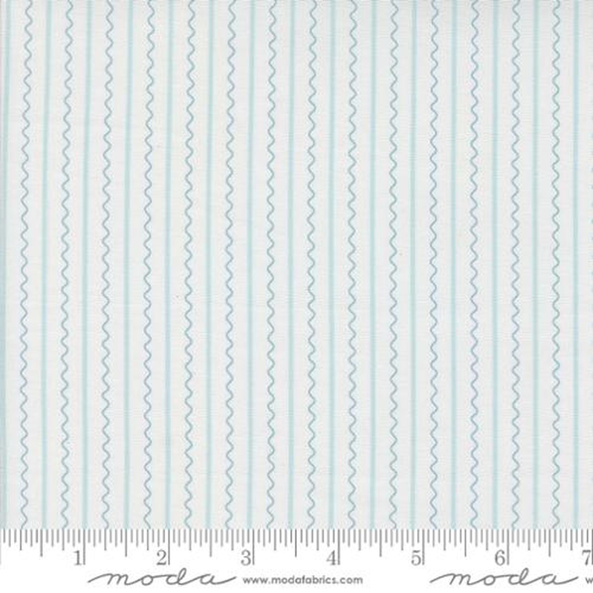 Mixed Bag of Bonbons by Jen Kingwell - Frequency Stripes: White Blue