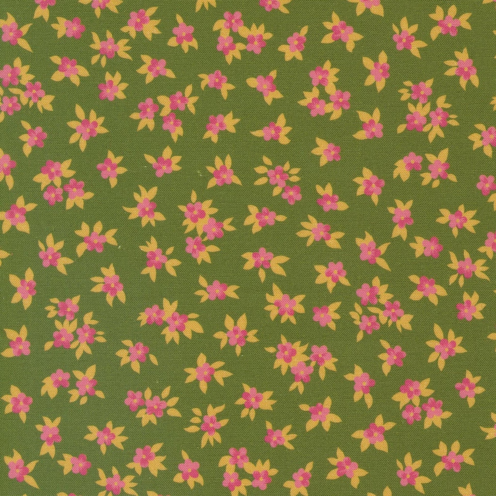 Moda Chelsea Garden Tea Rose Ditsy Small Floral - Lichen