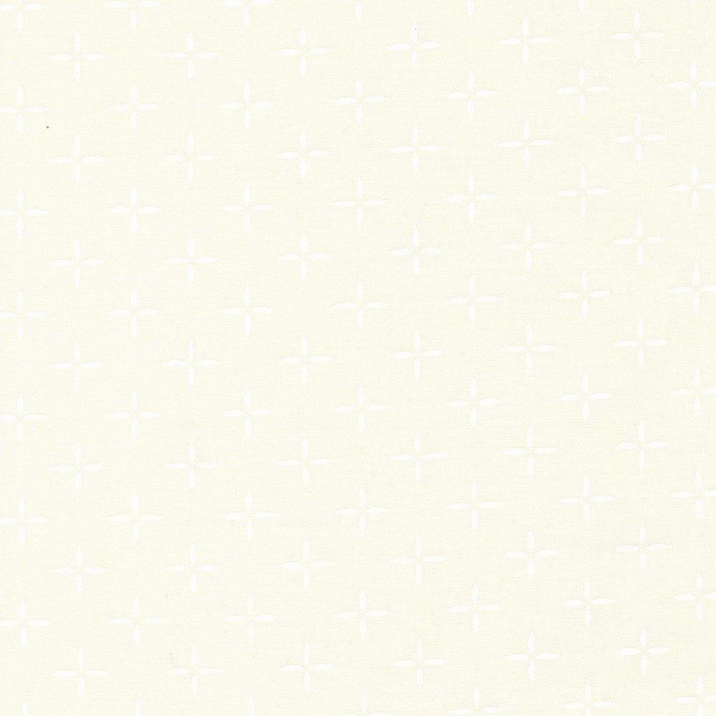 Moda Flower Press Ecru