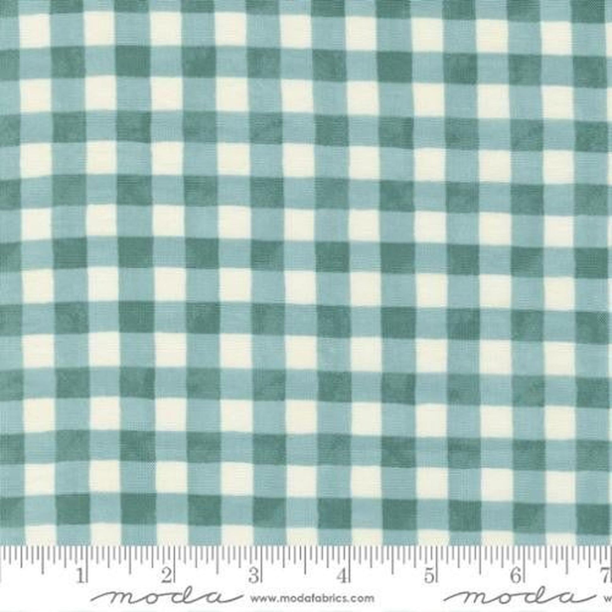 Moda Harvest Wishes Aqua Gingham Check