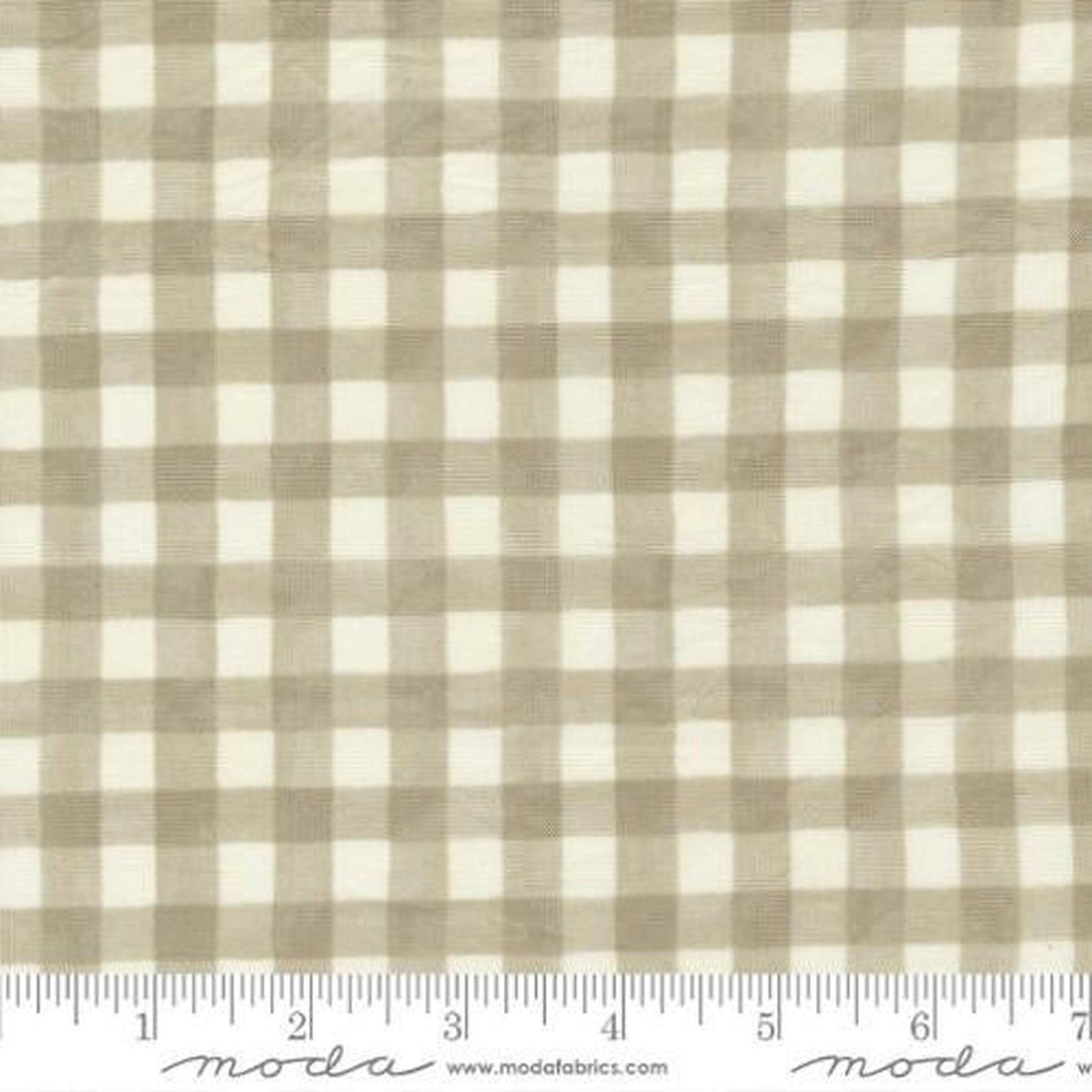 Moda Harvest Wishes Tan Gingham Check