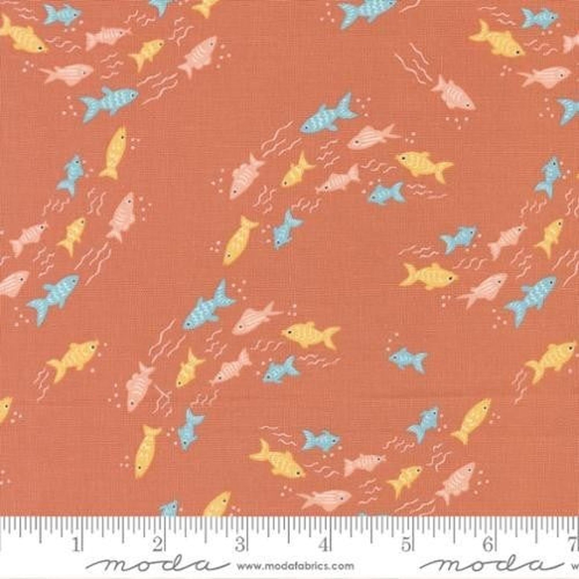 Moda Noahs Ark Fishy Fish - Coral