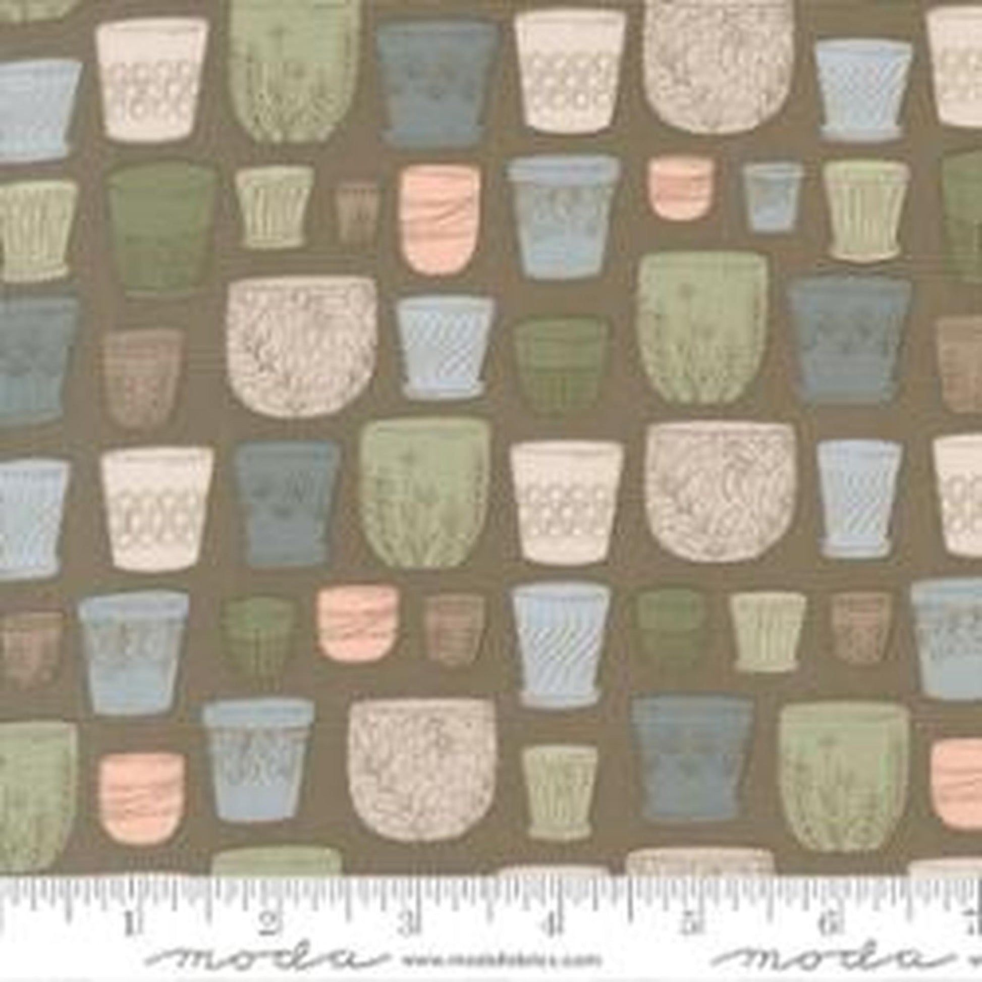 Moda Potted by Kiley's Quilt Room - Pots Charcoal