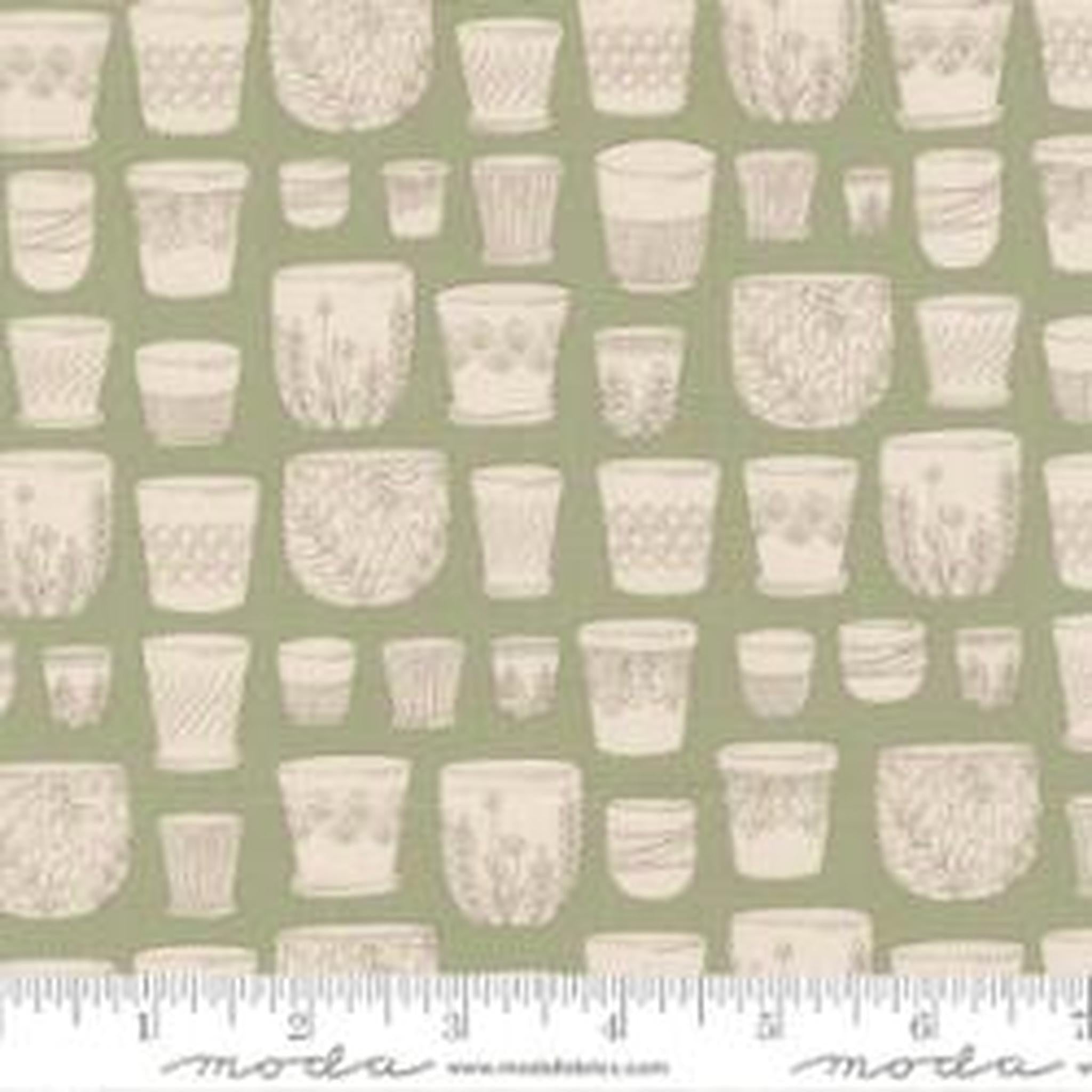 Moda Potted by Kiley's Quilt Room - Pots Sage