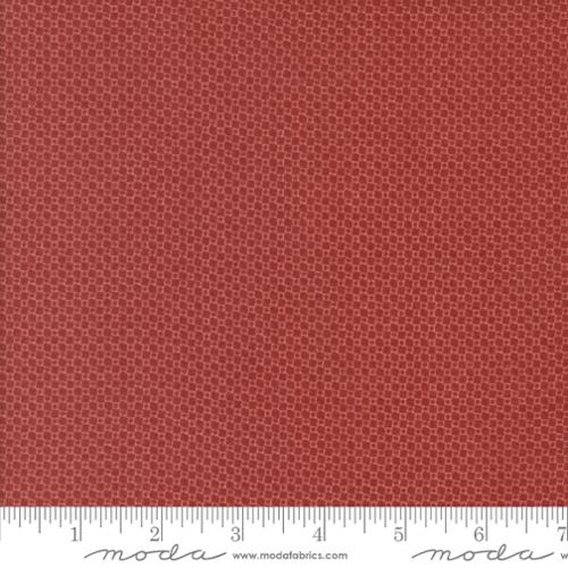 Moda Prairie Gatherings Flannel Box Print - Brick