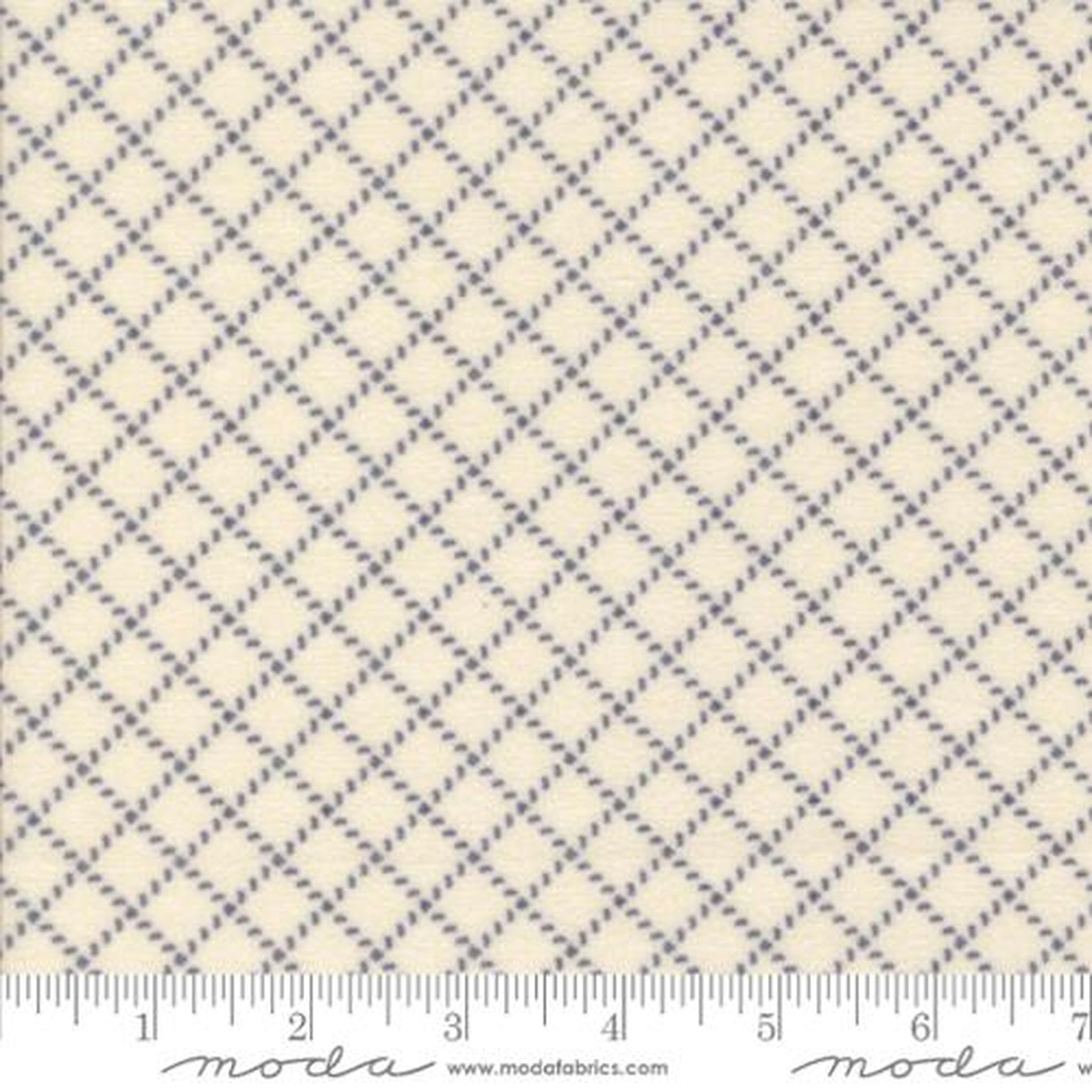 Moda Prairie Gatherings Flannel Grid - Porcelain Indigo