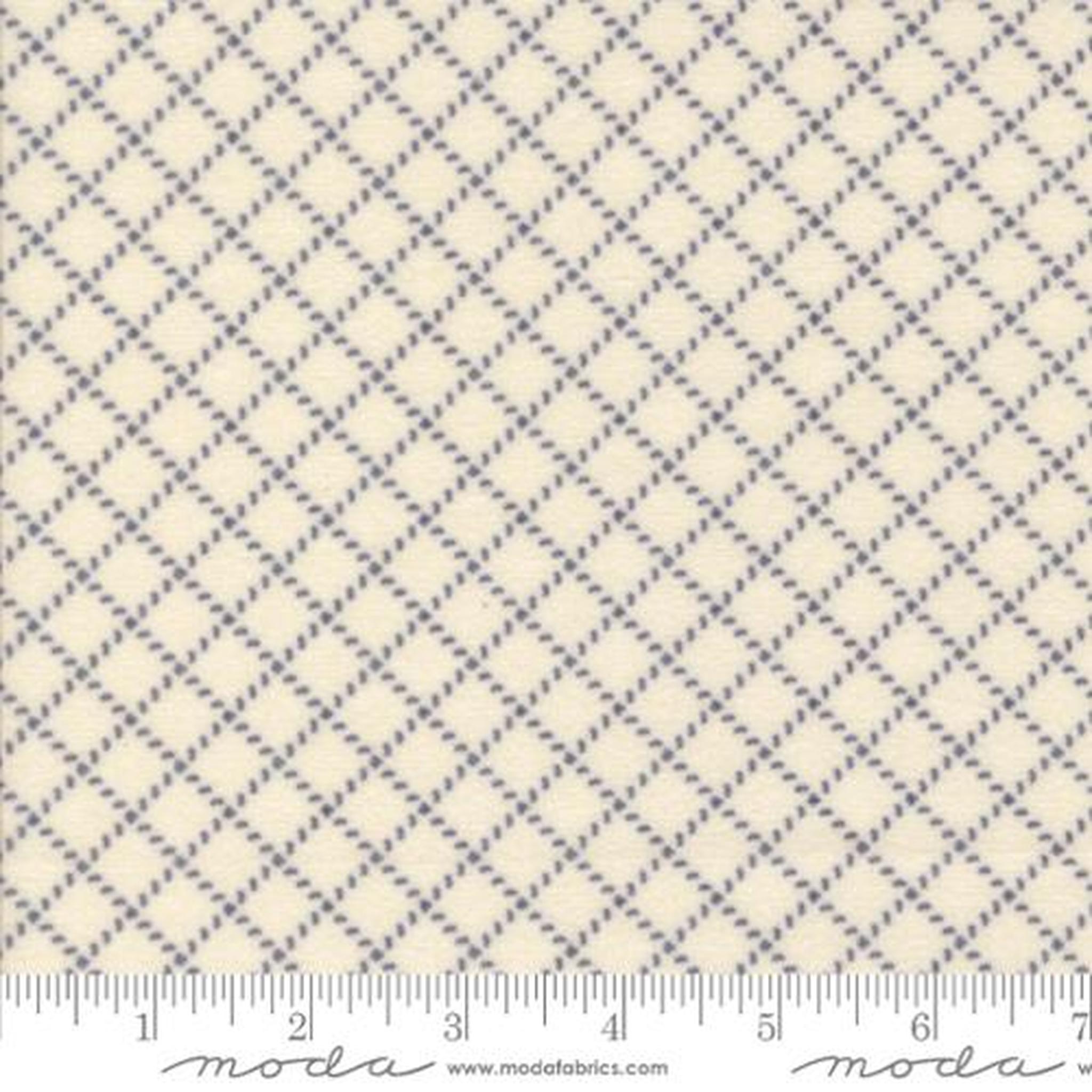 Moda Prairie Gatherings Flannel Grid - Porcelain Indigo