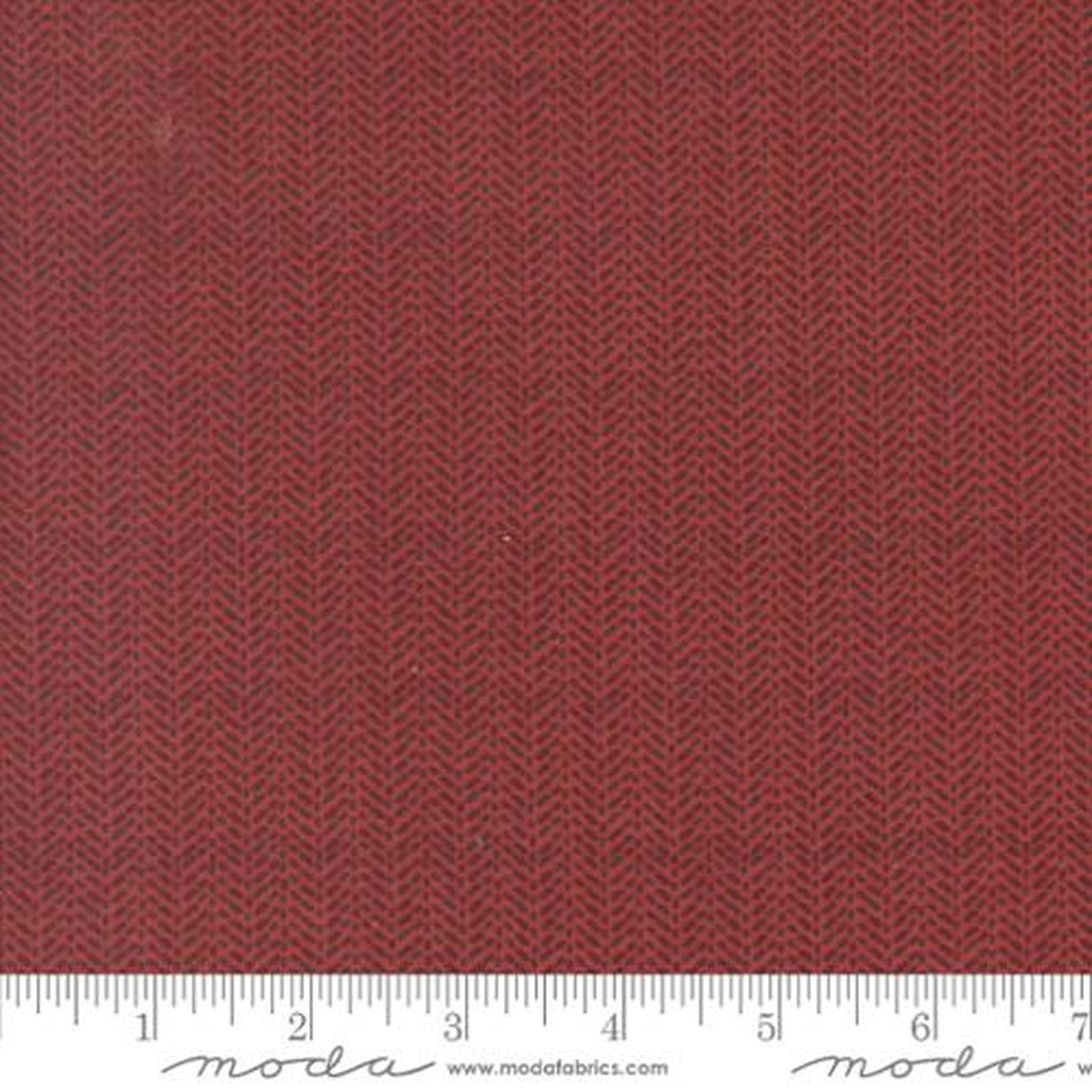 Moda Prairie Gatherings Herringbone - Brick