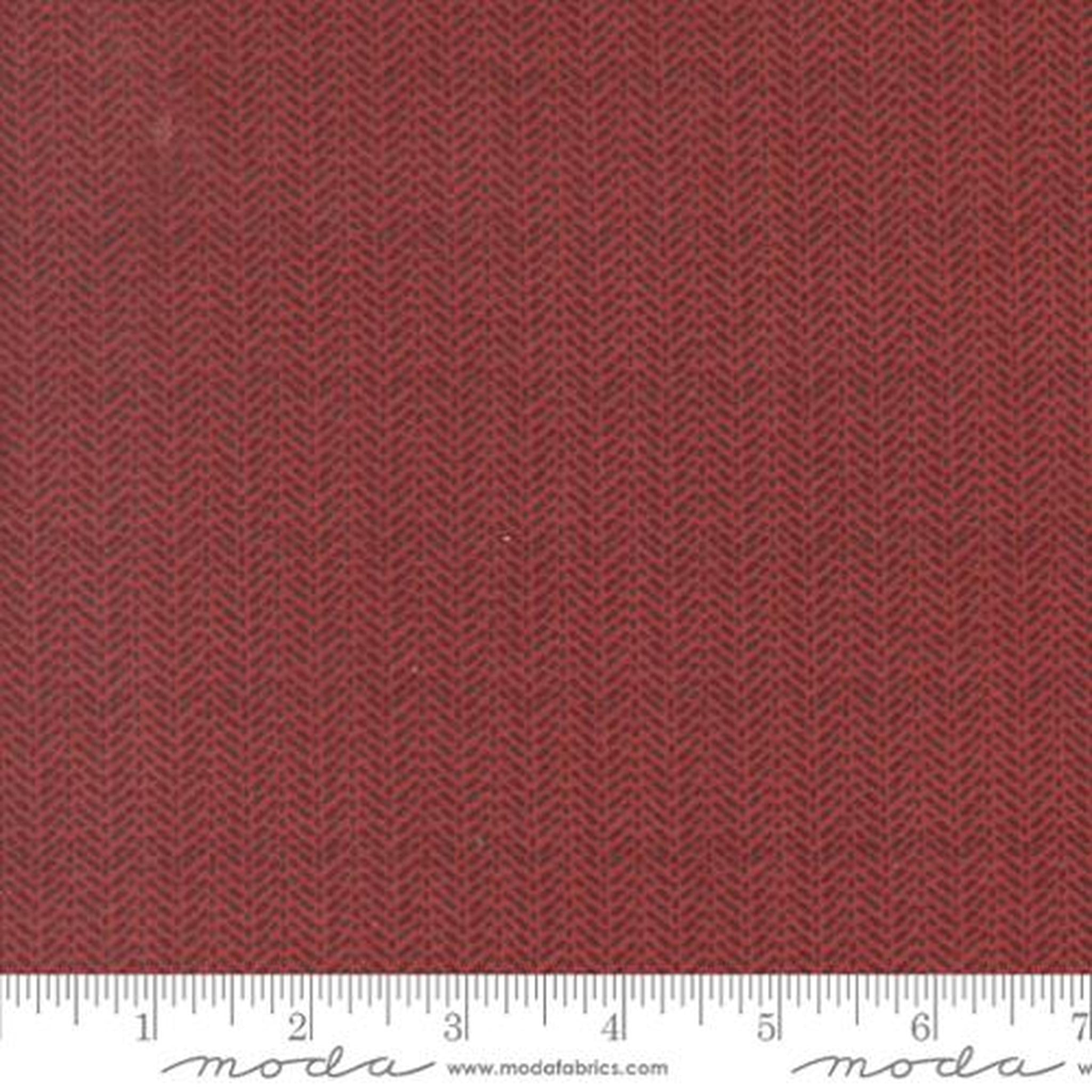 Moda Prairie Gatherings Herringbone - Brick