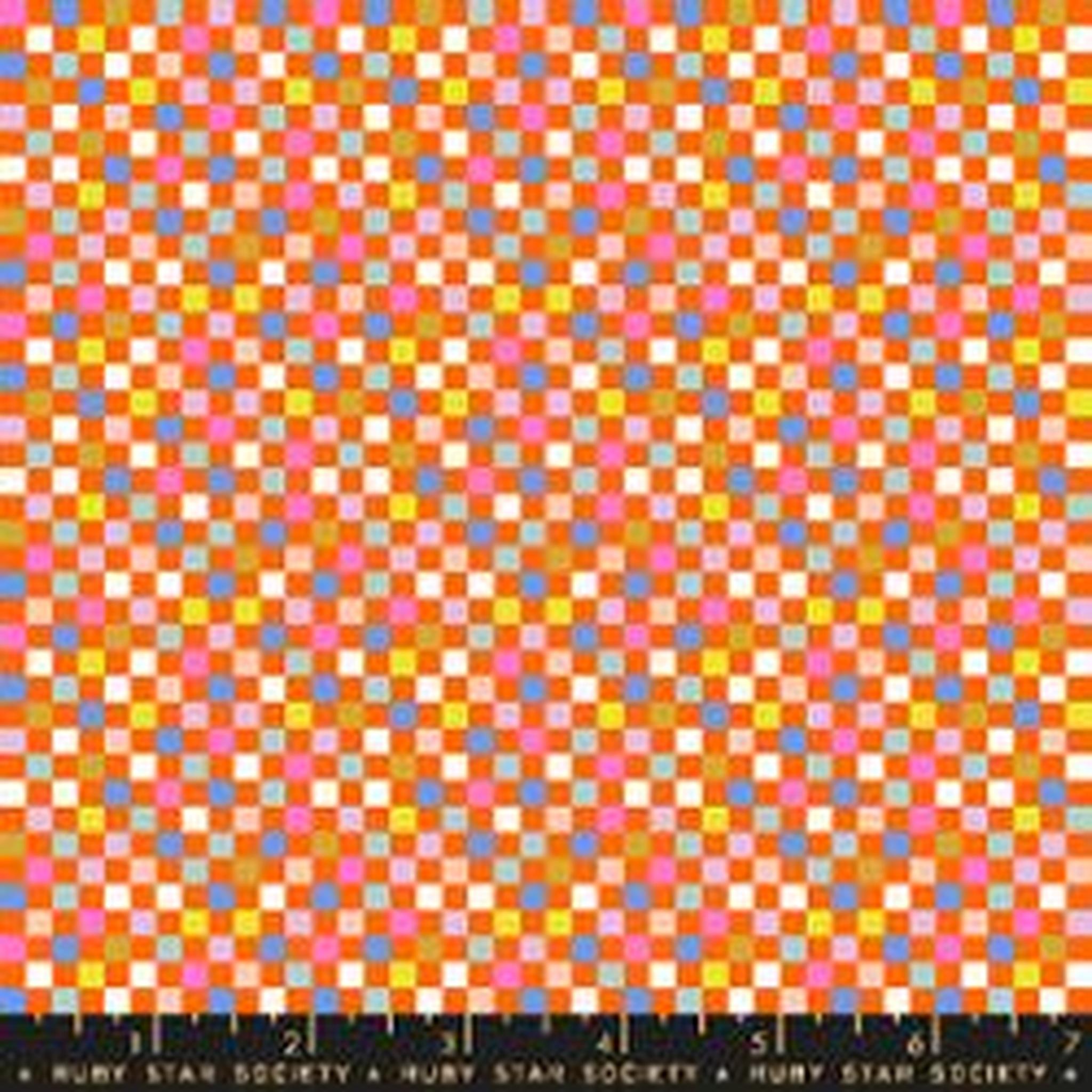 Moda Washi Plus Checkmate Checks in Goldfish