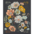 Moda Woodland and Wildflowers Panel - Charcoal 36" x 44"